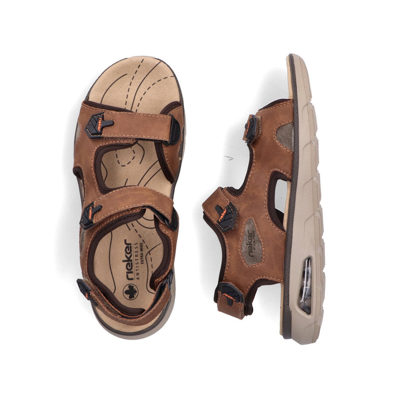 Rieker RIEKER 29151-24 Men's Velcro Back-Strap Sandal