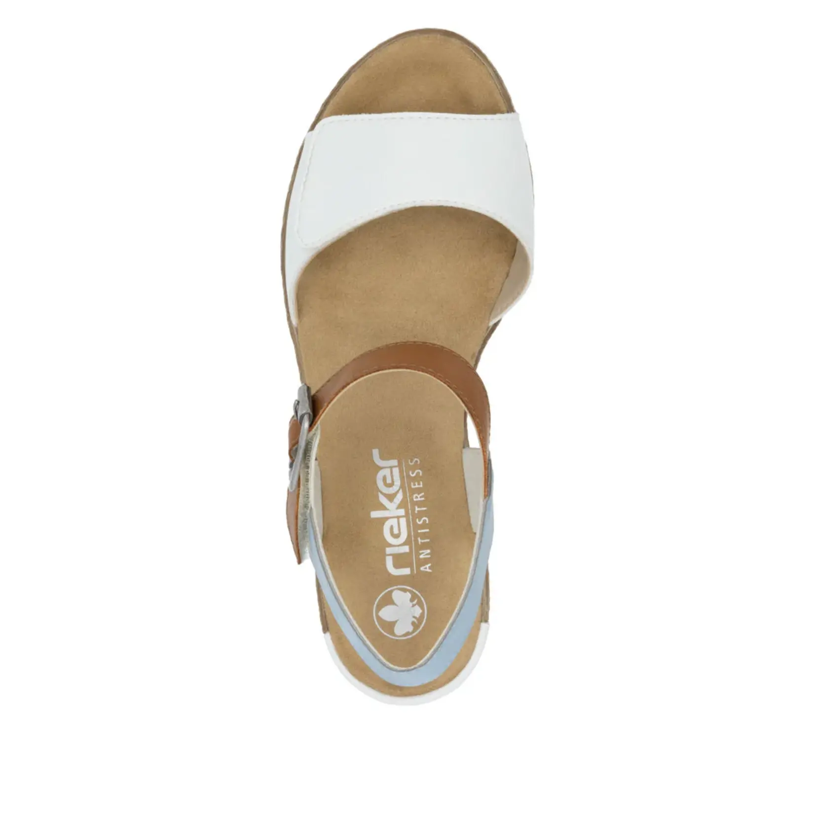 Rieker RIEKER 62460-80 Women's Wedge Sandal Back-Strap