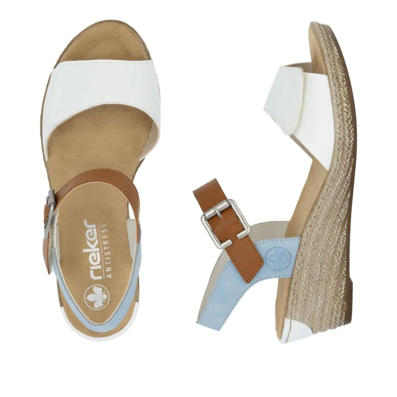 Rieker RIEKER 62460-80 Women's Wedge Sandal Back-Strap
