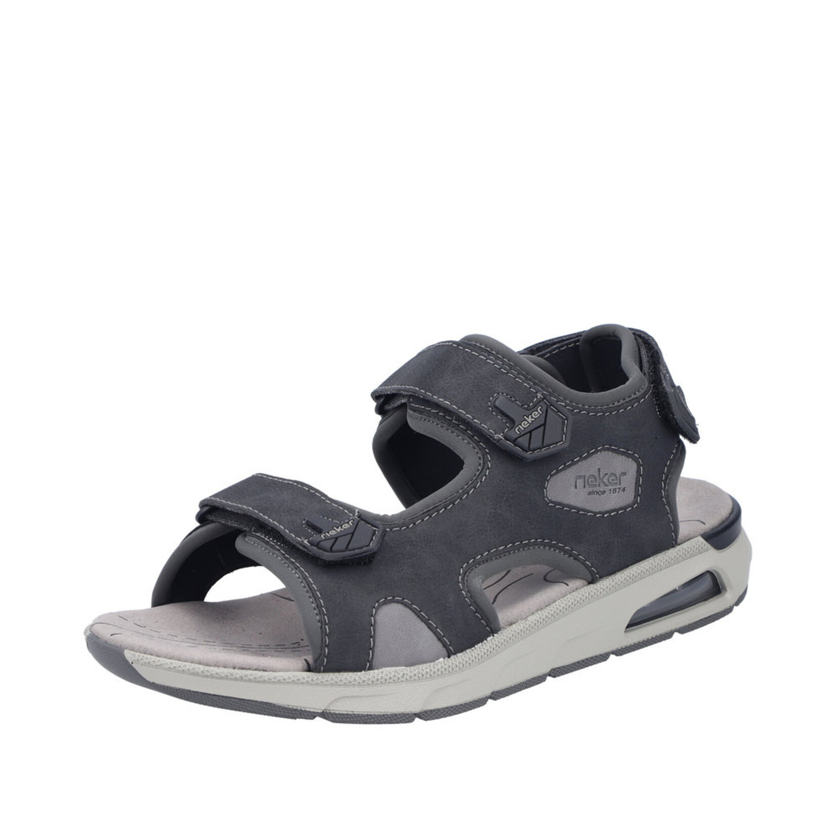 Rieker RIEKER 29151-00 Men's Velcro Back-Strap Sandal