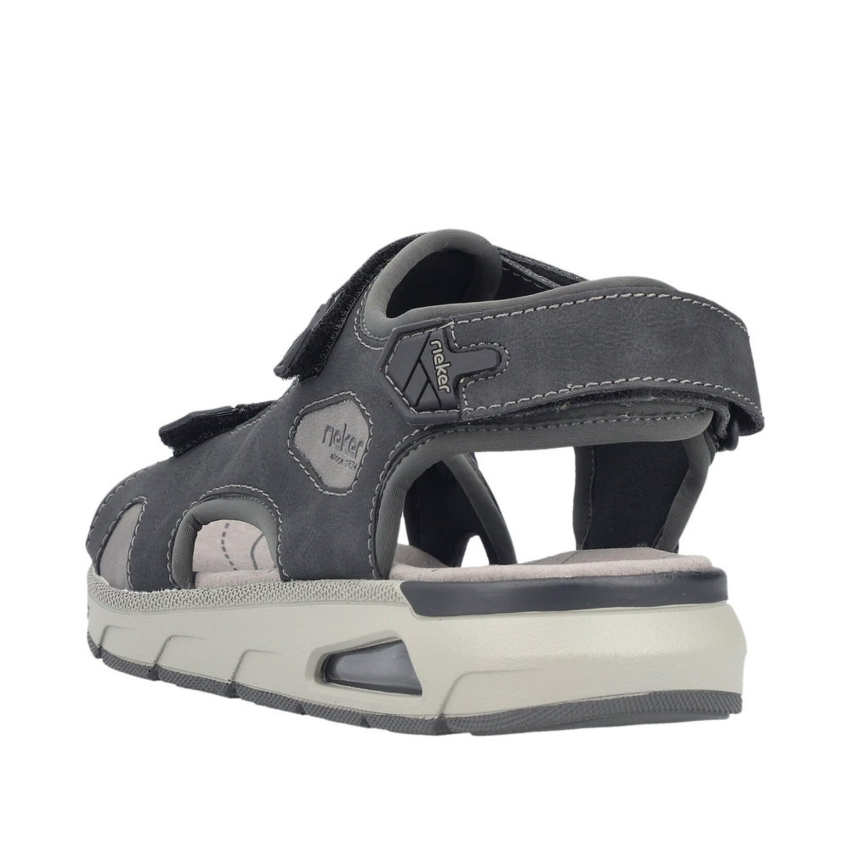 Rieker RIEKER 29151-00 Men's Velcro Back-Strap Sandal