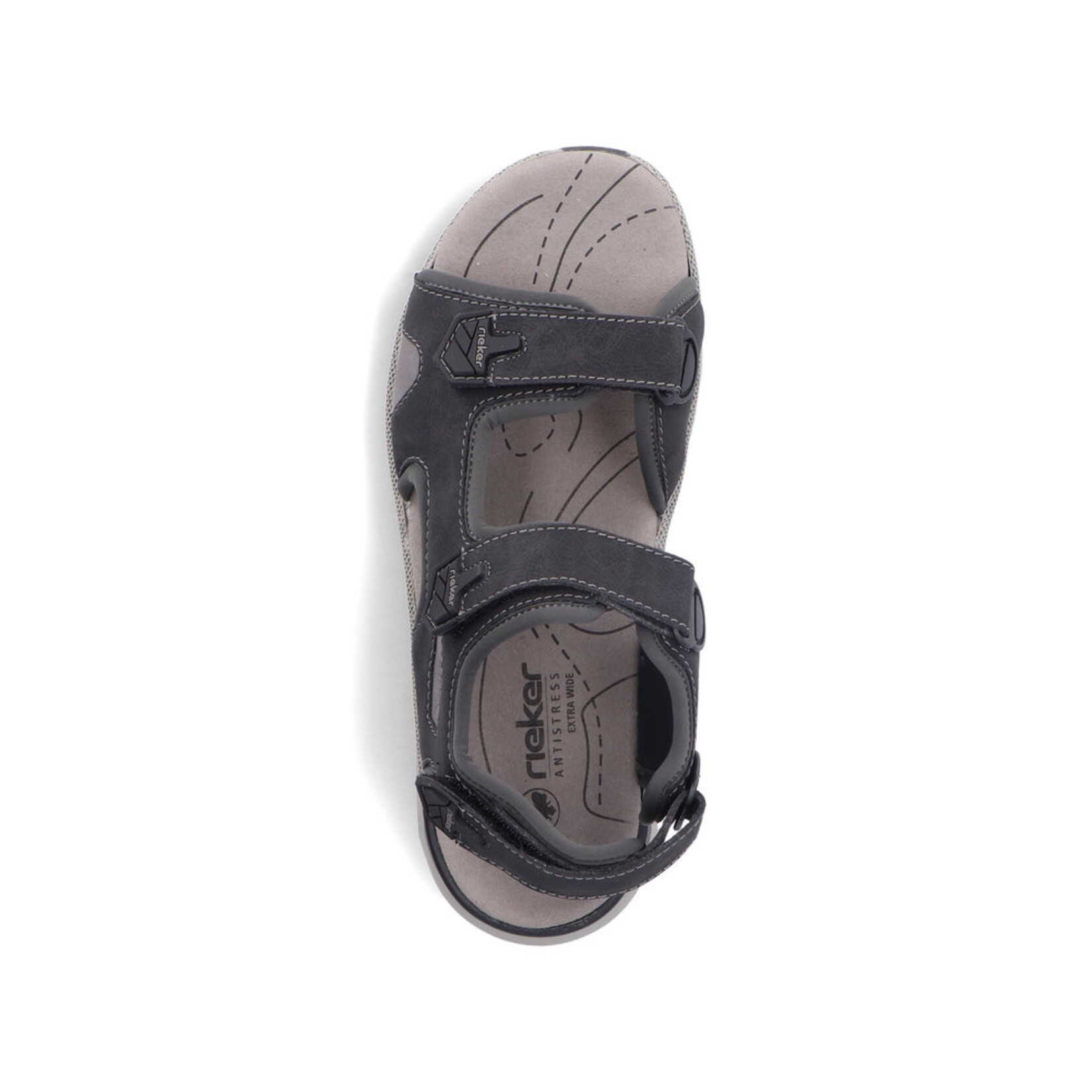 Rieker RIEKER 29151-00 Men's Velcro Back-Strap Sandal