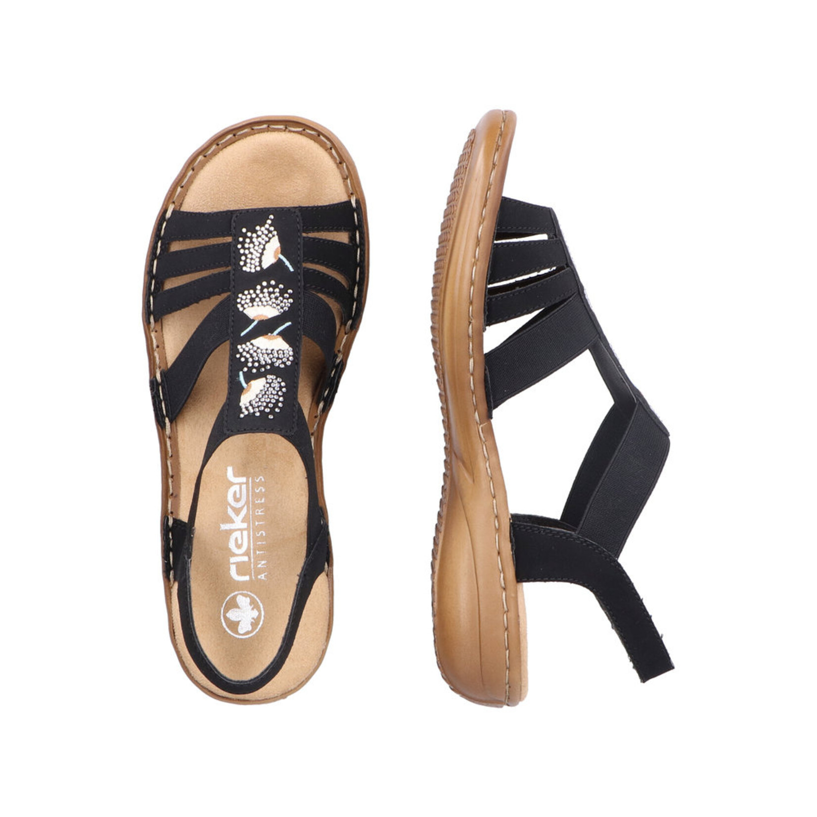 Rieker RIEKER 60875-00 Backstrap Sandal (T-Strap)