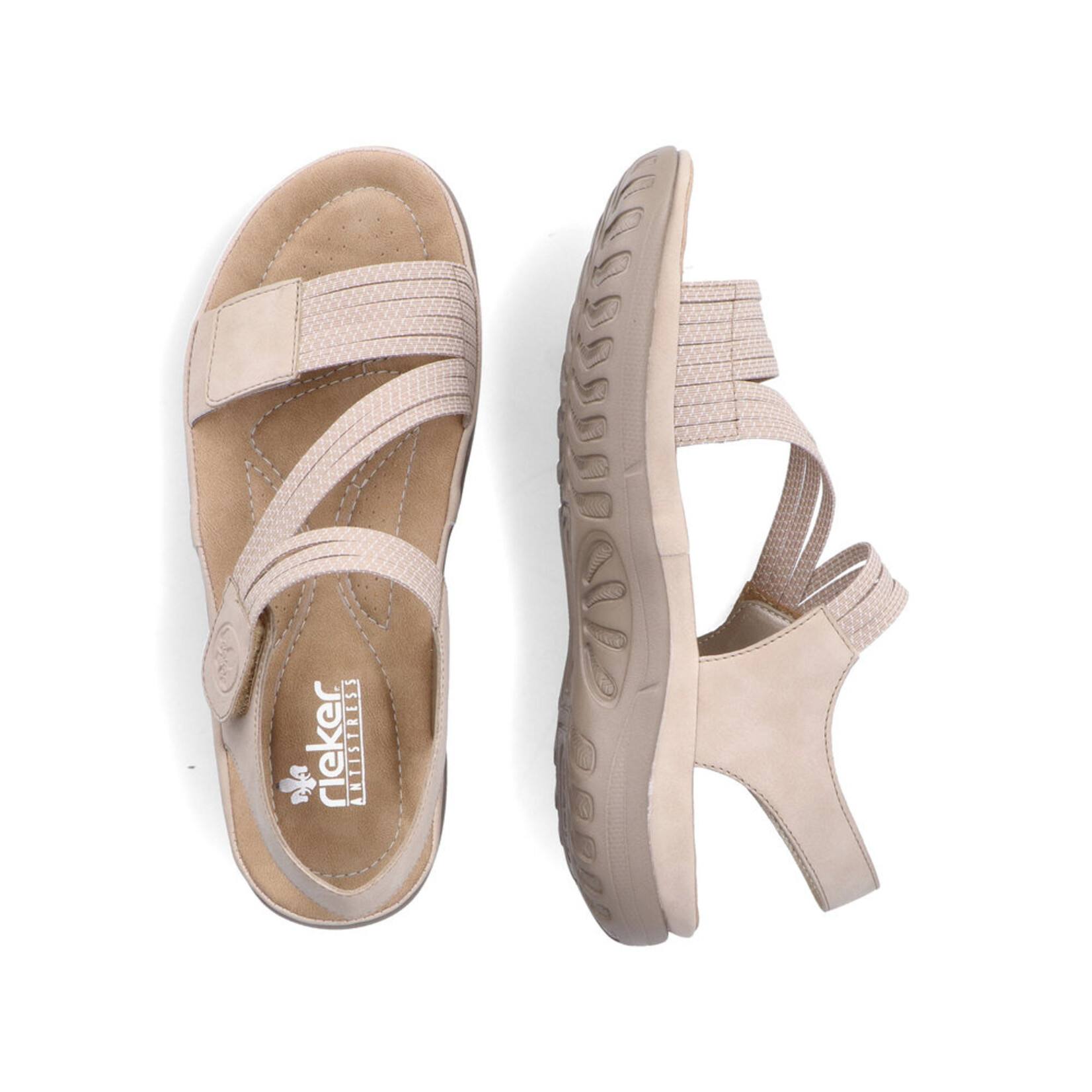 Rieker RIEKER 64870-62 Velcro Sandal (Thin Bands)