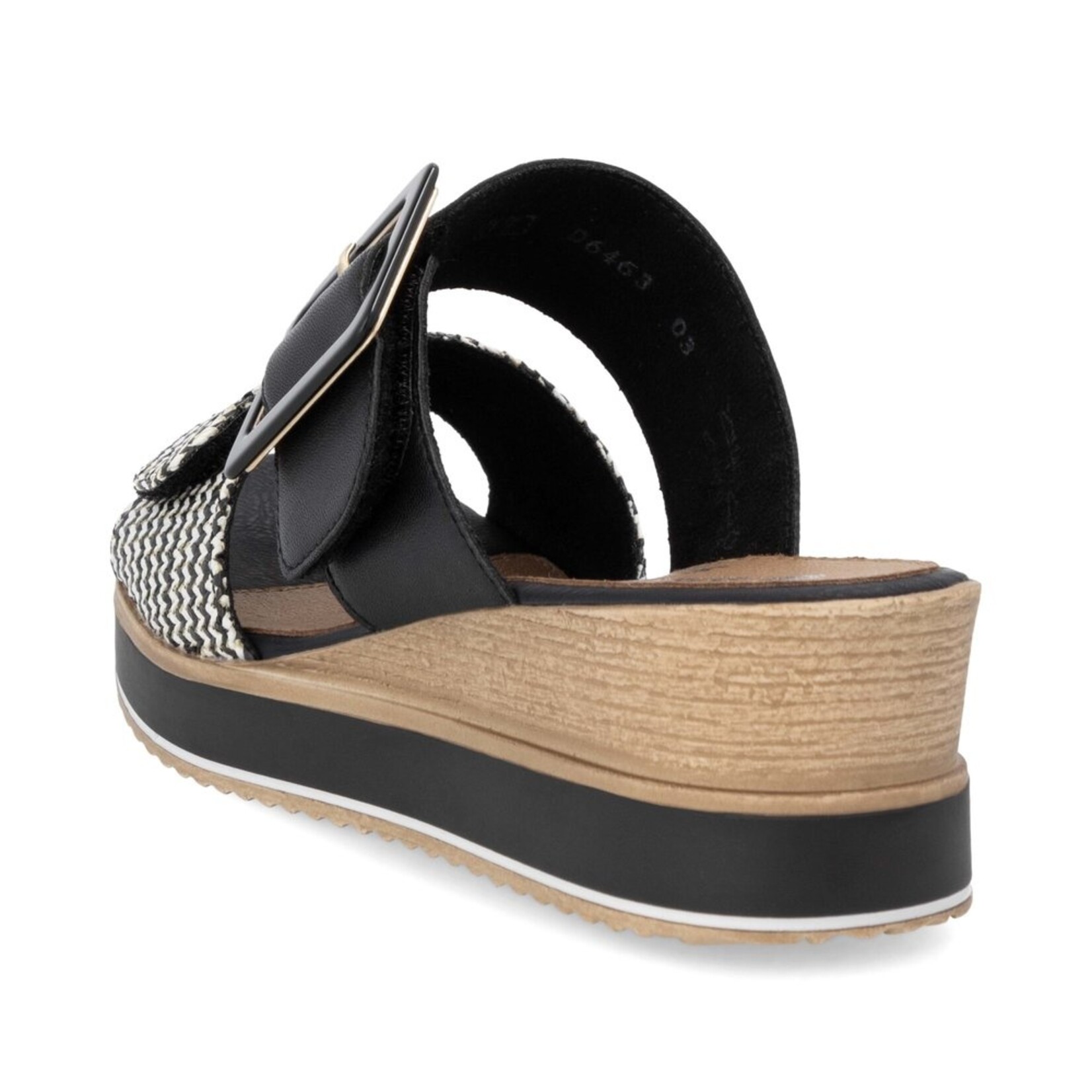 Remonte REMONTE D6463-03 Women's Wedge Slide (Big Buckle)
