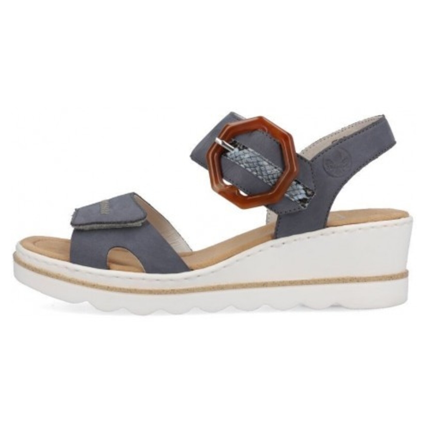 Rieker RIEKER 67476-14 Wedge Sandal (Big Buckle)
