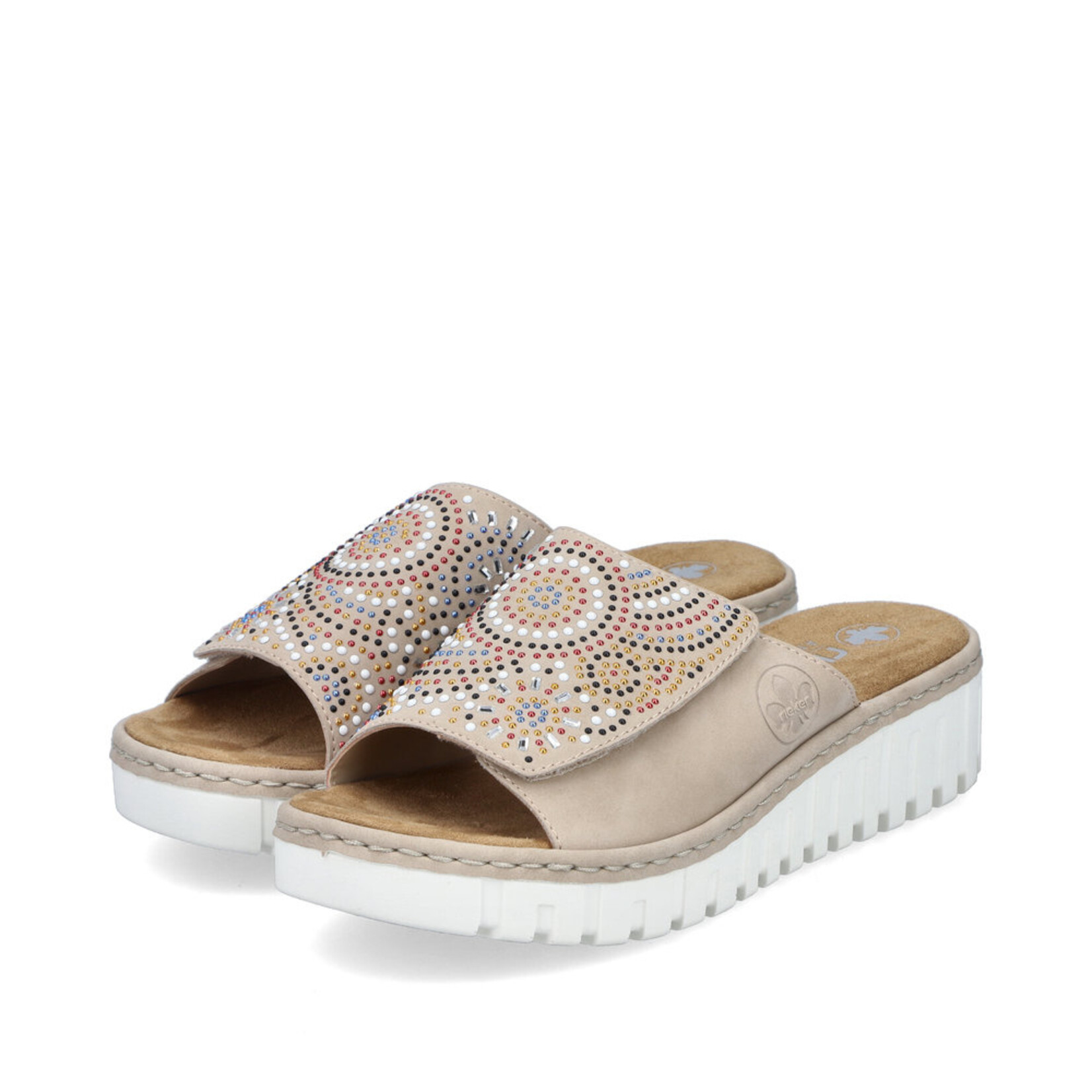 Rieker RIEKER V1395-62 Velcro Wedge Slide (Beads)