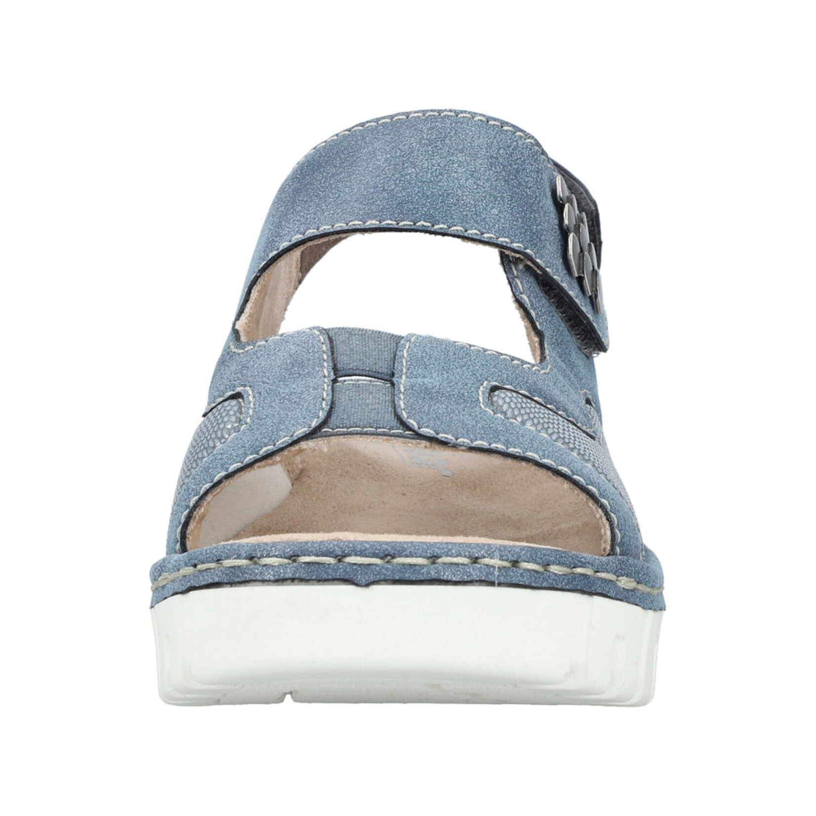 Rieker RIEKER V1389-12 Wedge Sandal Back-Strap Velcro