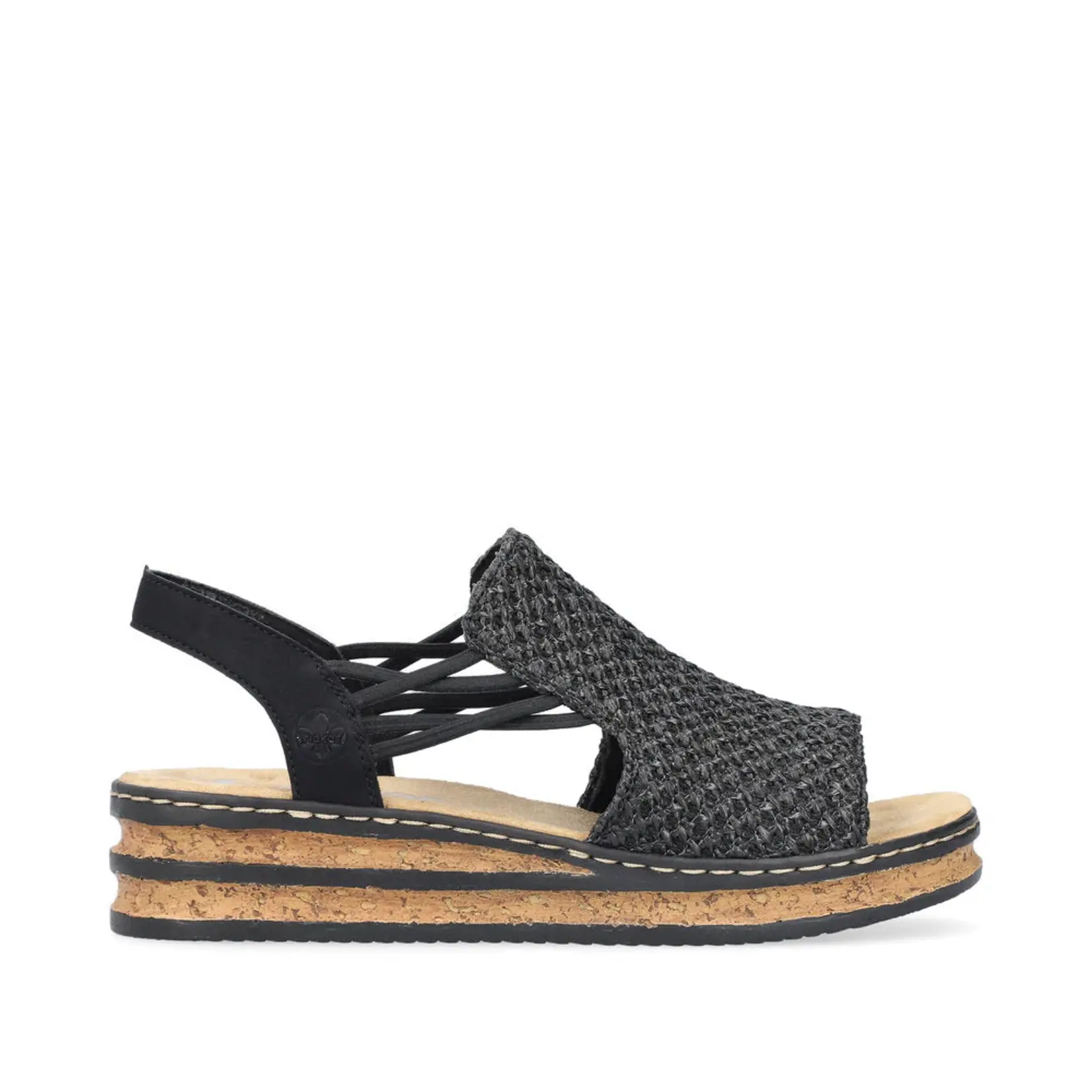 Rieker RIEKER 62941-00 Women's Wrapped Sandal (Woven)