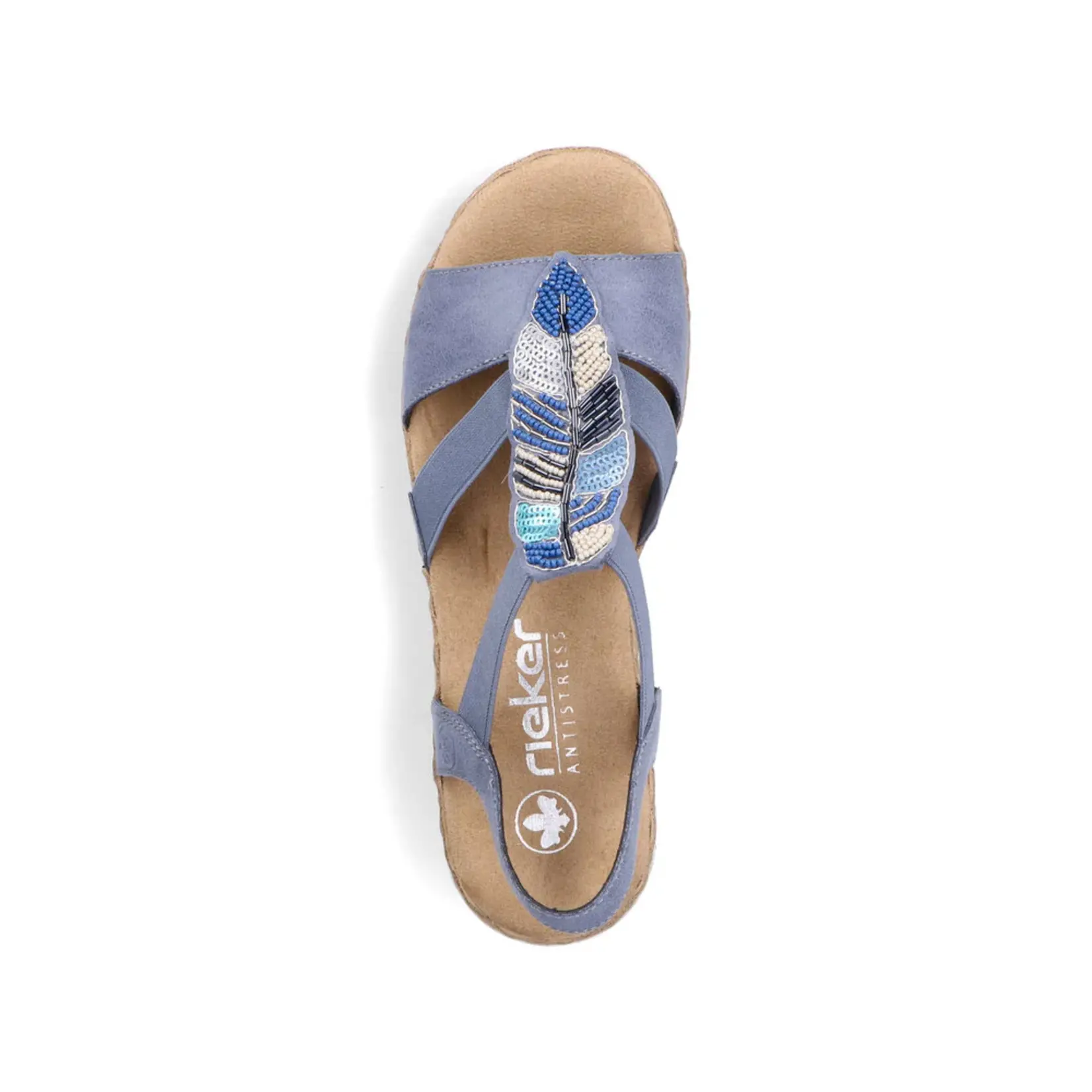 Rieker RIEKER V0207-12 Women's Sandal (Beaded Leaves)