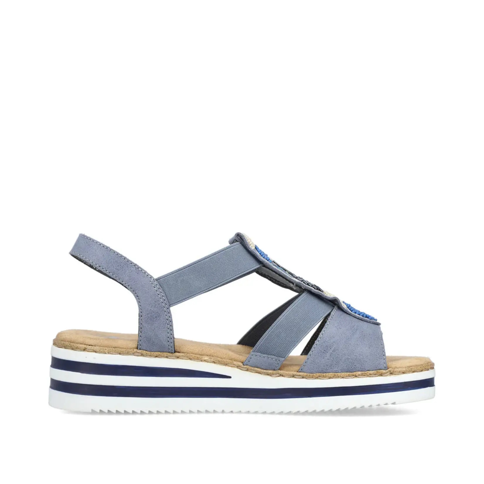 Rieker RIEKER V0207-12 Women's Sandal (Beaded Leaves)