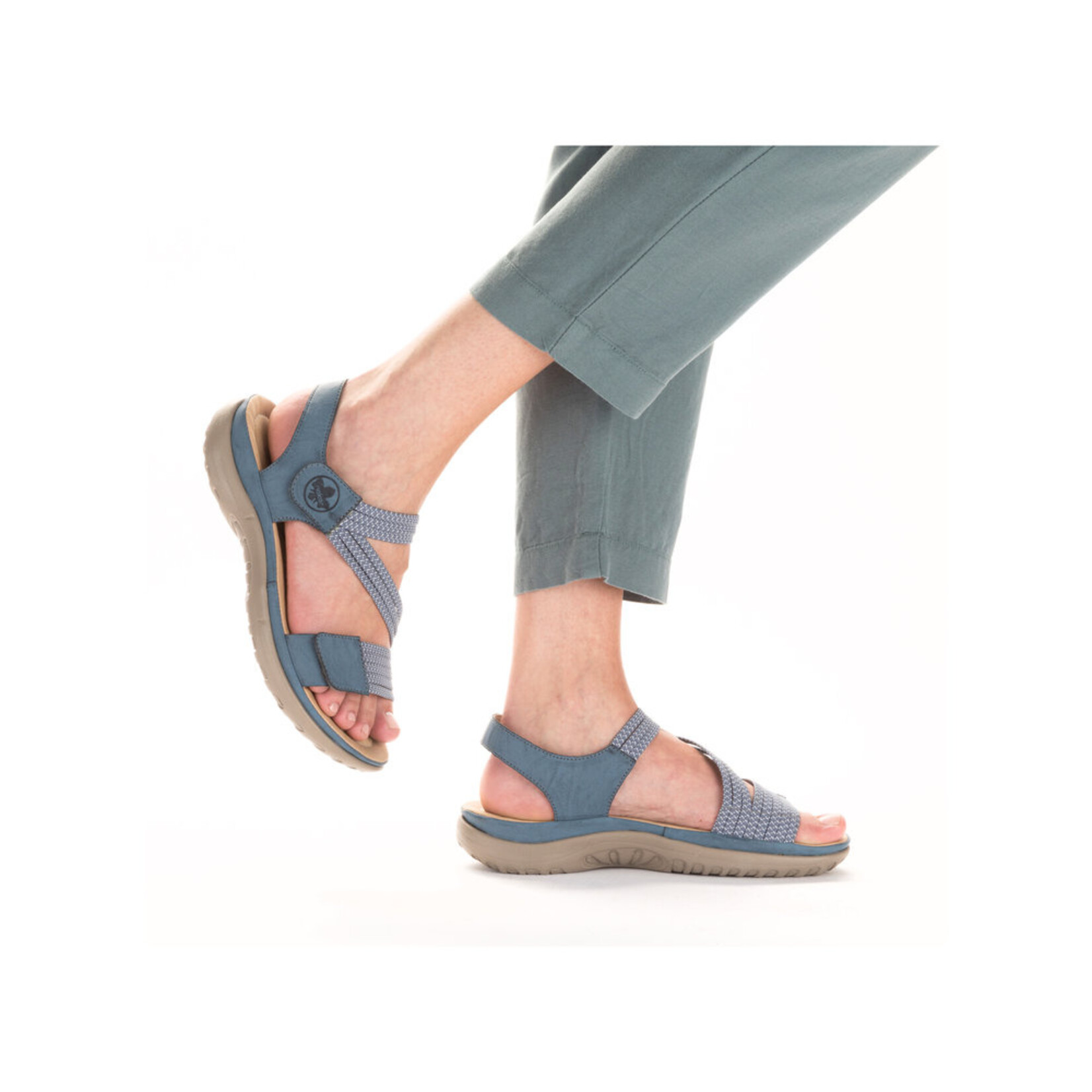 Rieker RIEKER 64870-14 Velcro Sandal (Thin Bands)