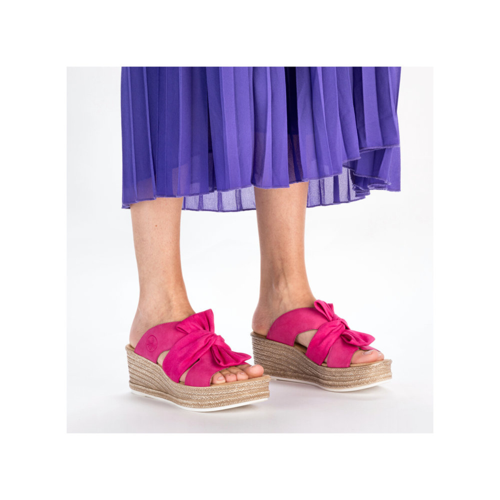 Rieker RIEKER 68789-31 Women's Wedge Slide (Flower)
