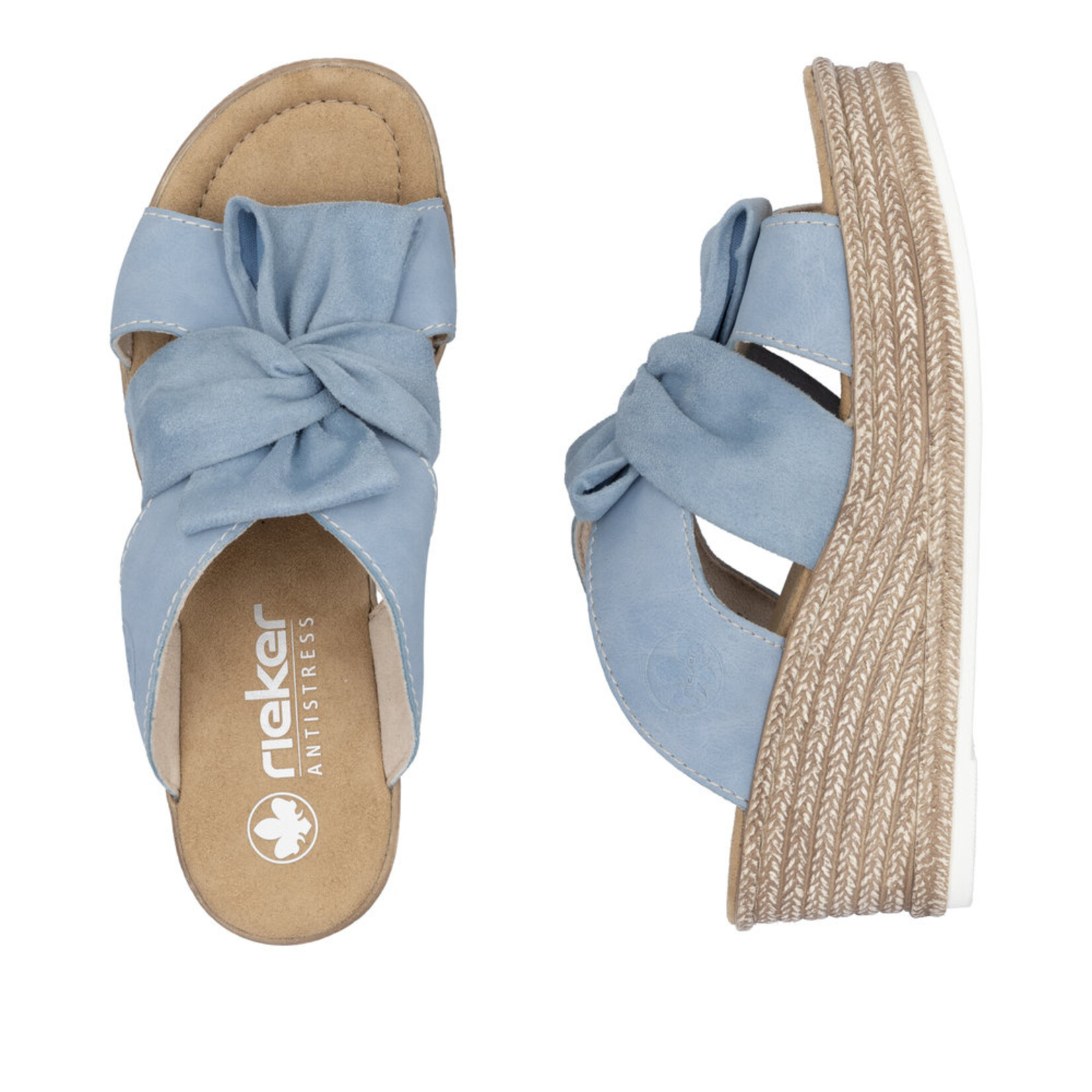 Rieker RIEKER 68789-10 Women's Wedge Slide (Flower)