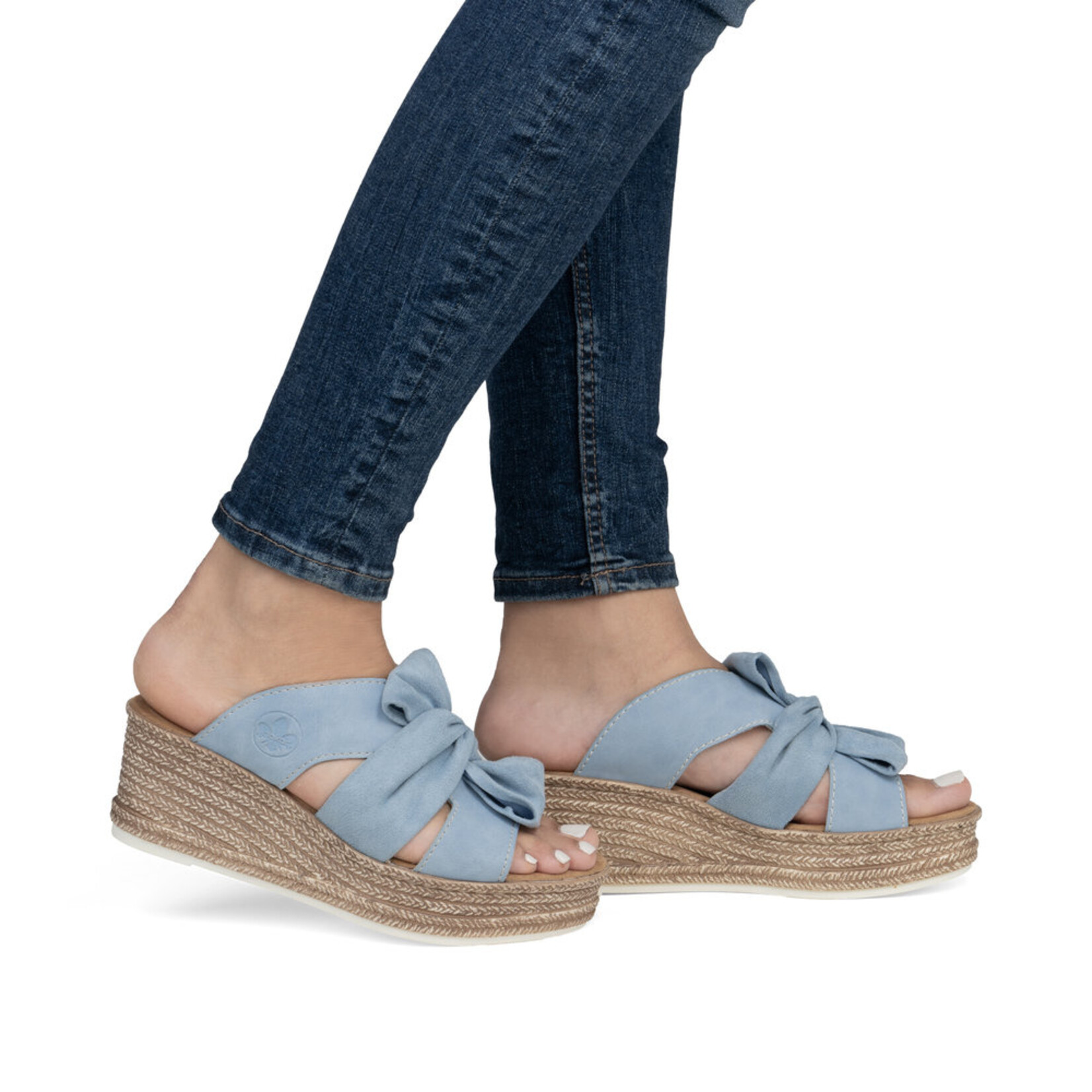 Rieker RIEKER 68789-10 Women's Wedge Slide (Flower)