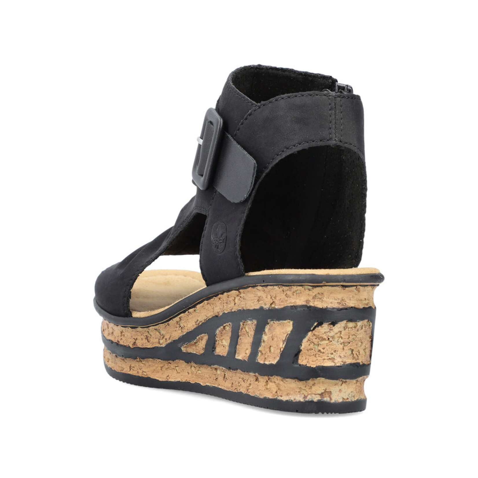 Rieker RIEKER 68191-00 Women's Wrapped Gladiator Wedge