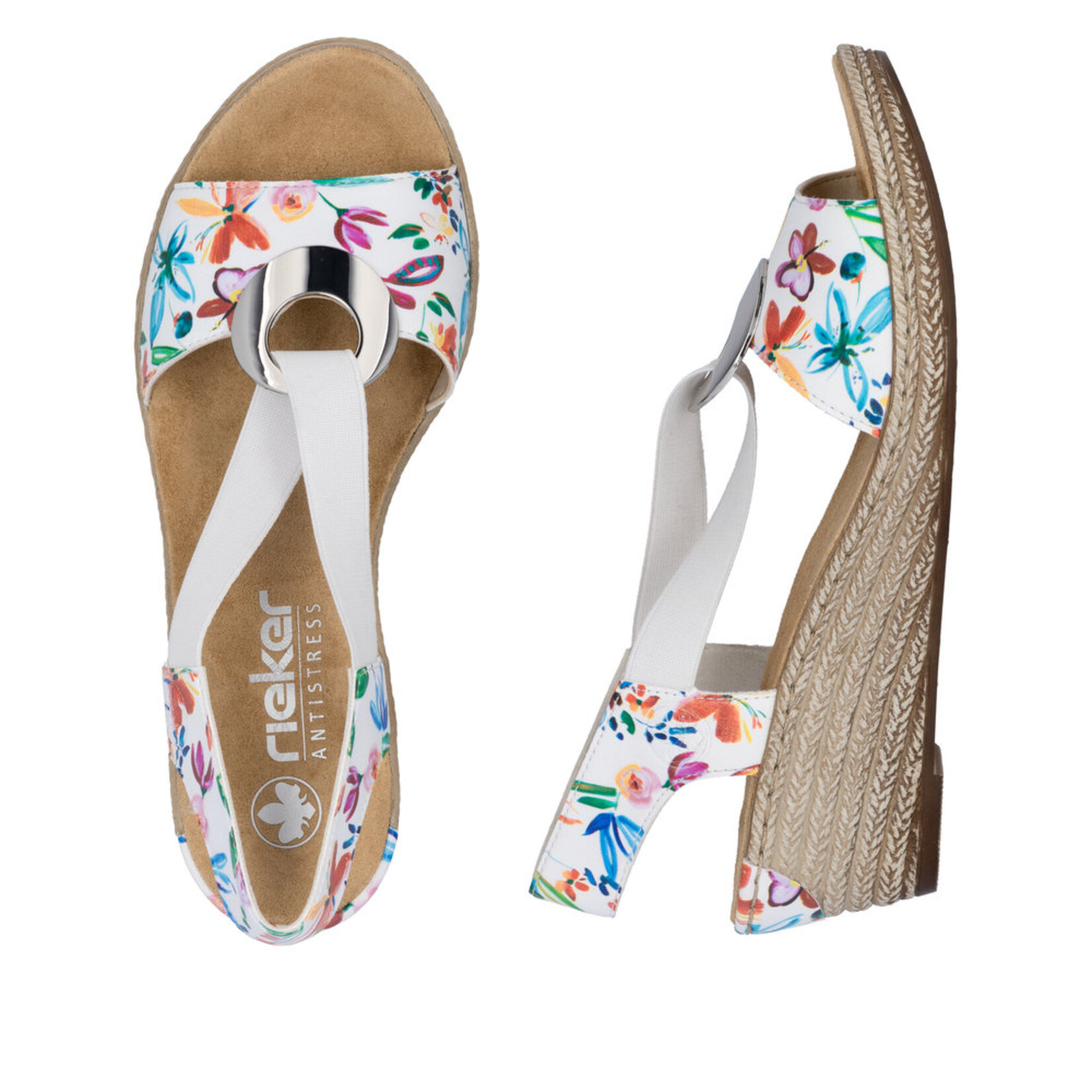 Rieker RIEKER 624H6-91 Wedge Sandal (Coin)