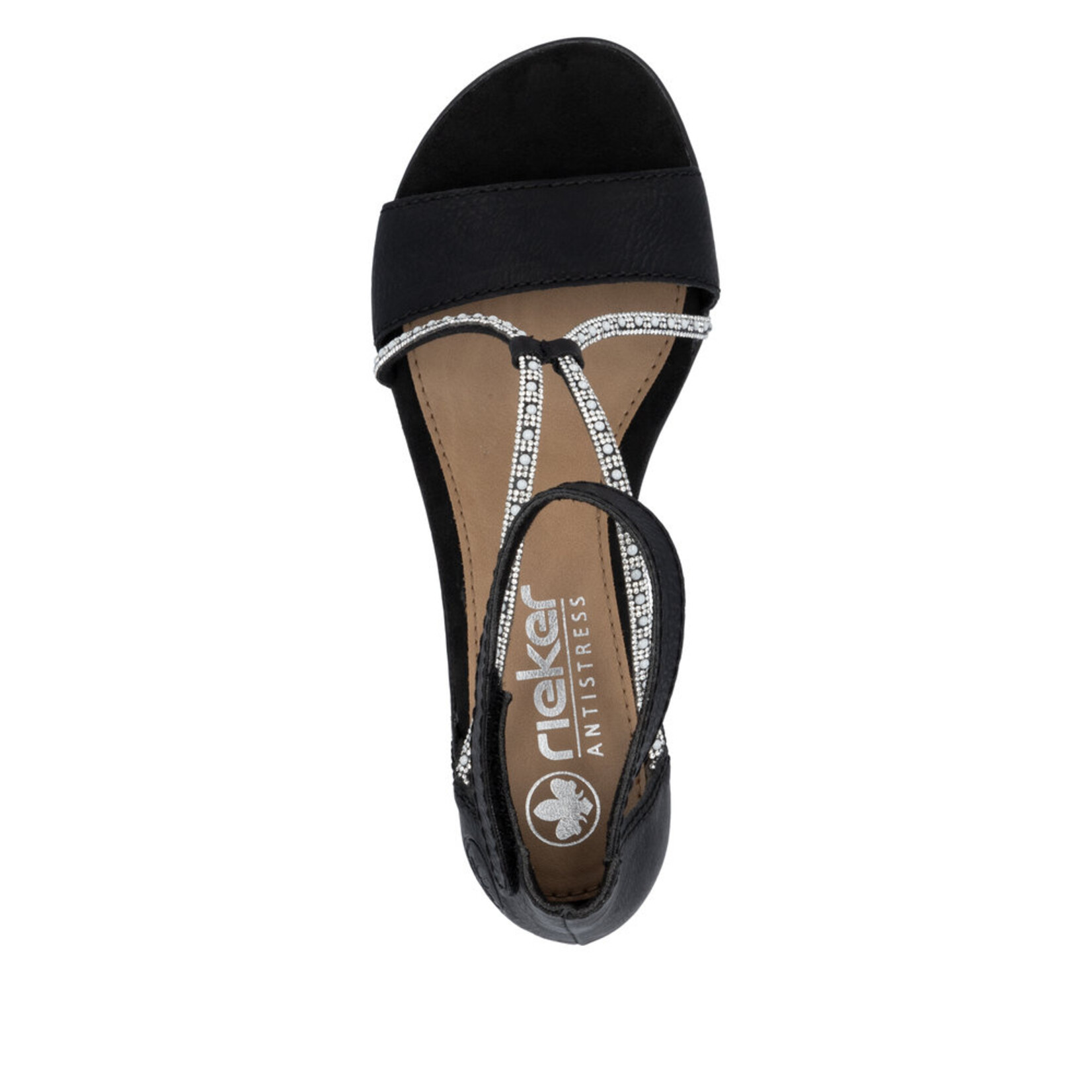 Rieker RIEKER 64654-00 Women's Strappy Low-Heel Sandal
