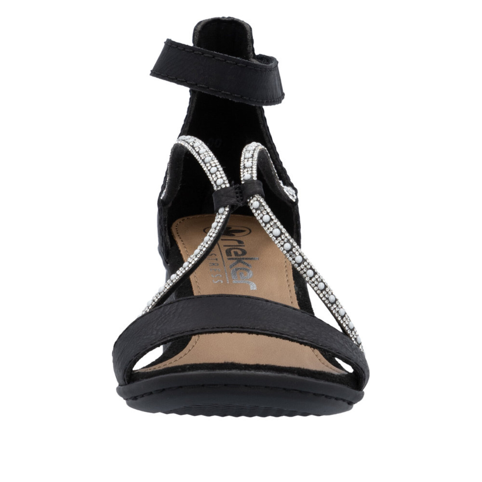 Rieker RIEKER 64654-00 Women's Strappy Low-Heel Sandal