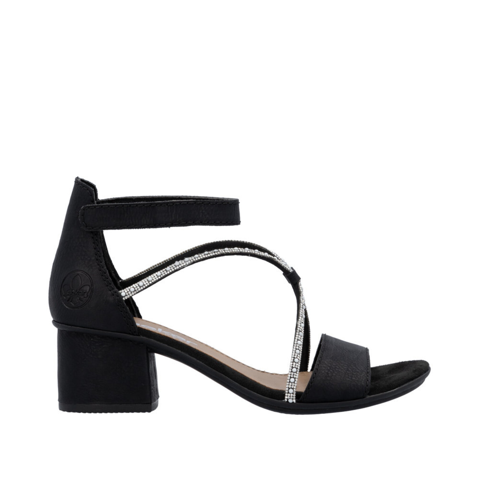 Rieker RIEKER 64654-00 Women's Strappy Low-Heel Sandal