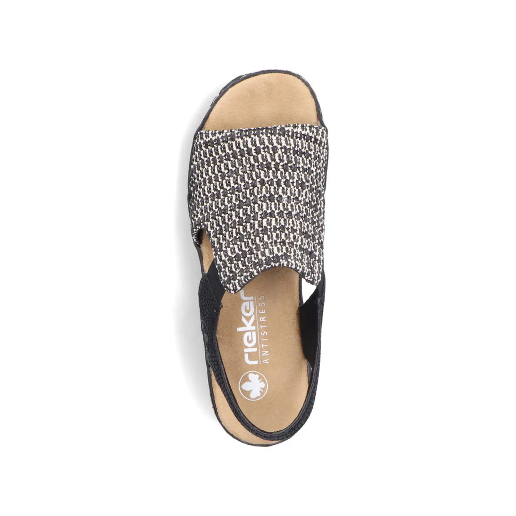 Rieker RIEKER 62971-00 Women's Woven Wrapped Sandal