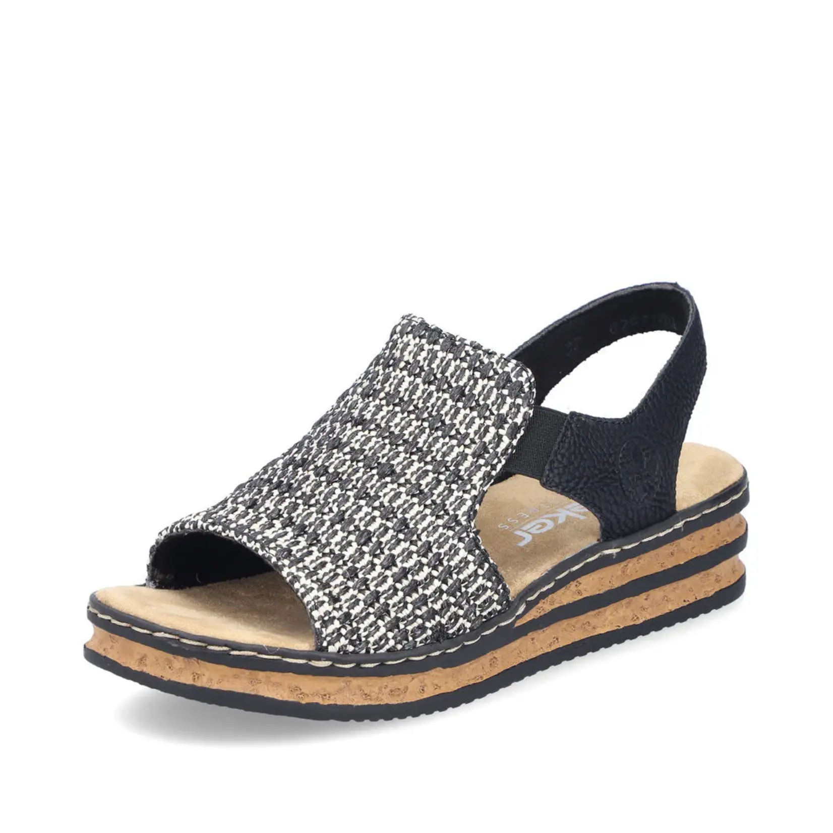 Rieker RIEKER 62971-00 Women's Woven Wrapped Sandal