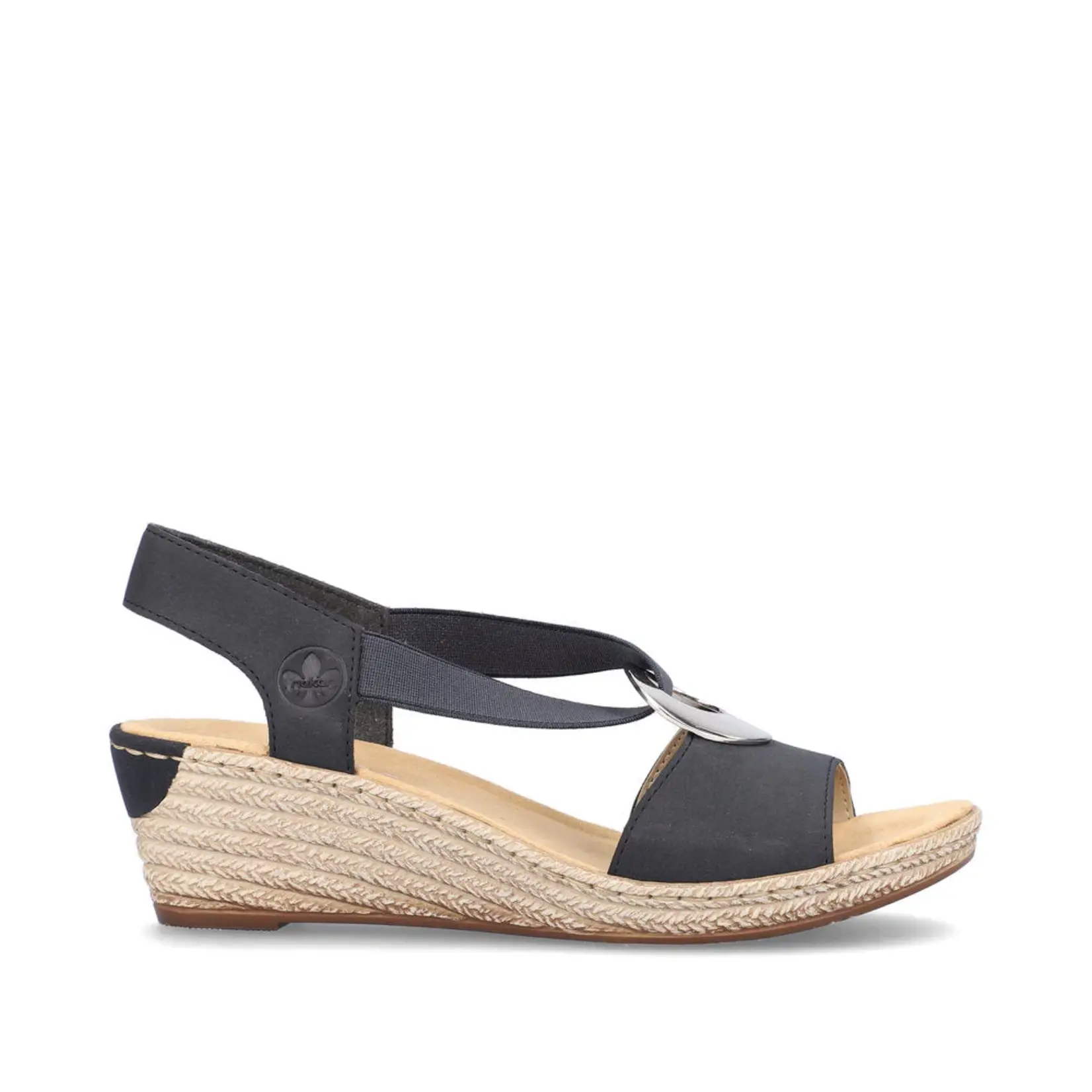 RIEKER 624H6-14 Wedge Sandal (Coin)