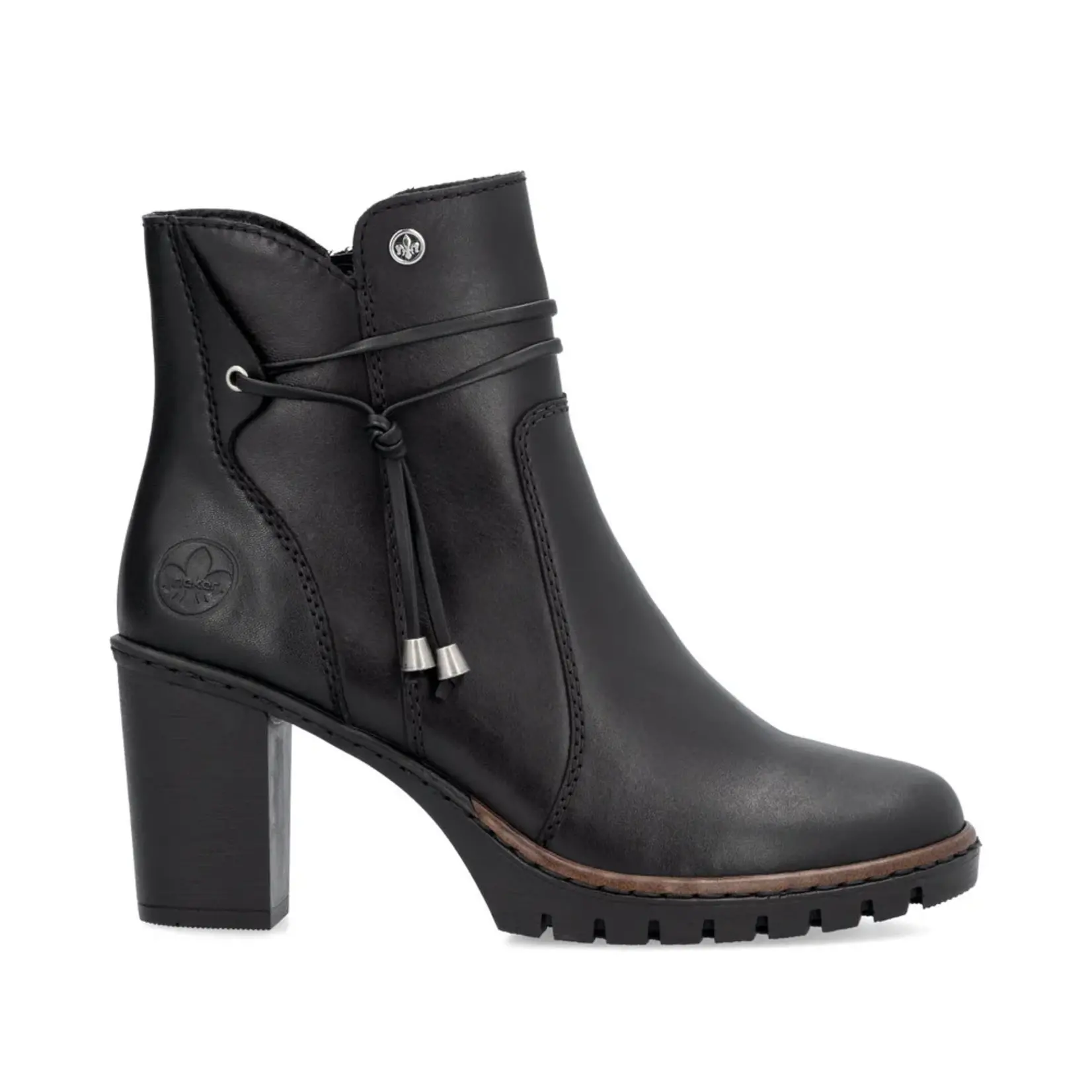 Rieker RIEKER Y2567-00 Women's Heel Bootie (Tassel)
