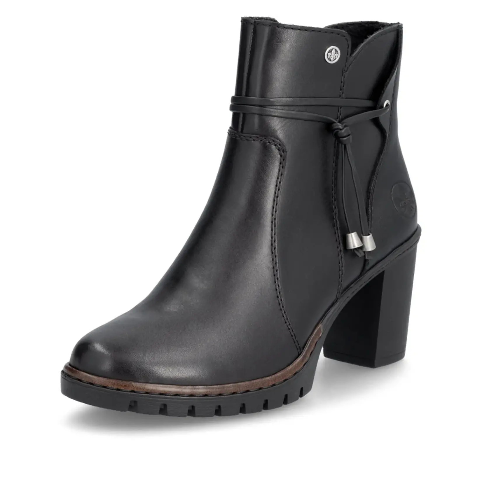 Rieker RIEKER Y2567-00 Women's Heel Bootie (Tassel)