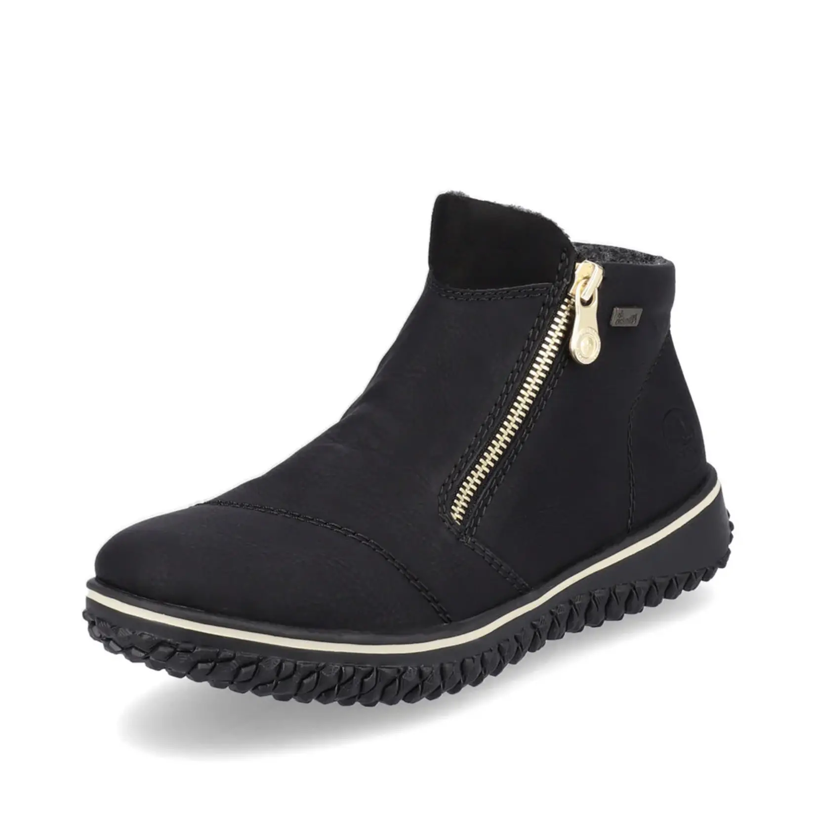 Rieker RIEKER Z4265-00 Cordula Bootie (Gold Zip)