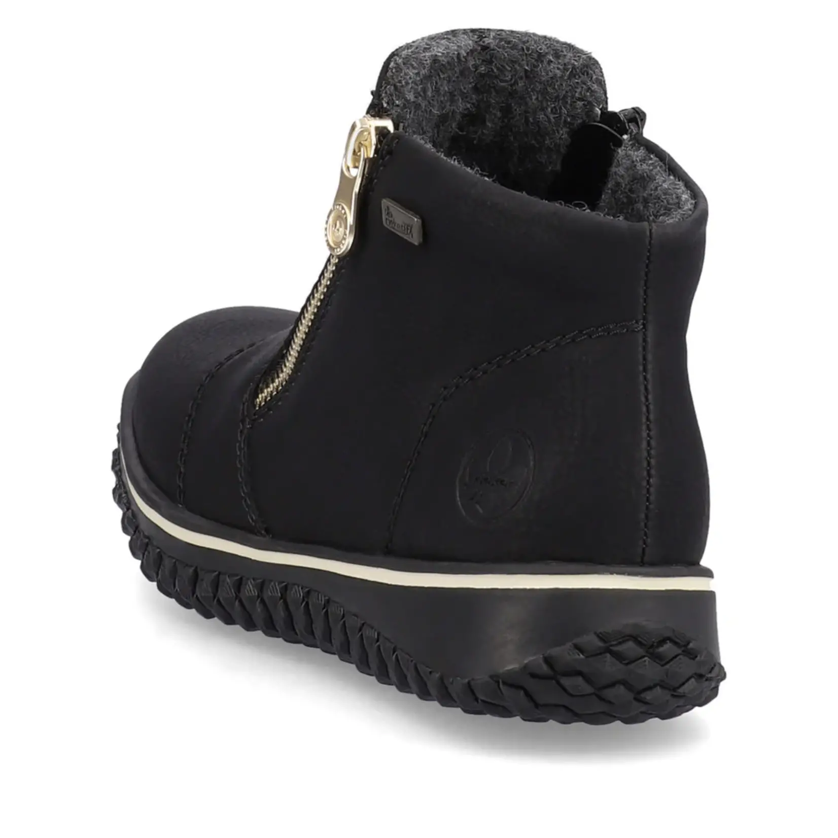 Rieker RIEKER Z4265-00 Cordula Bootie (Gold Zip)