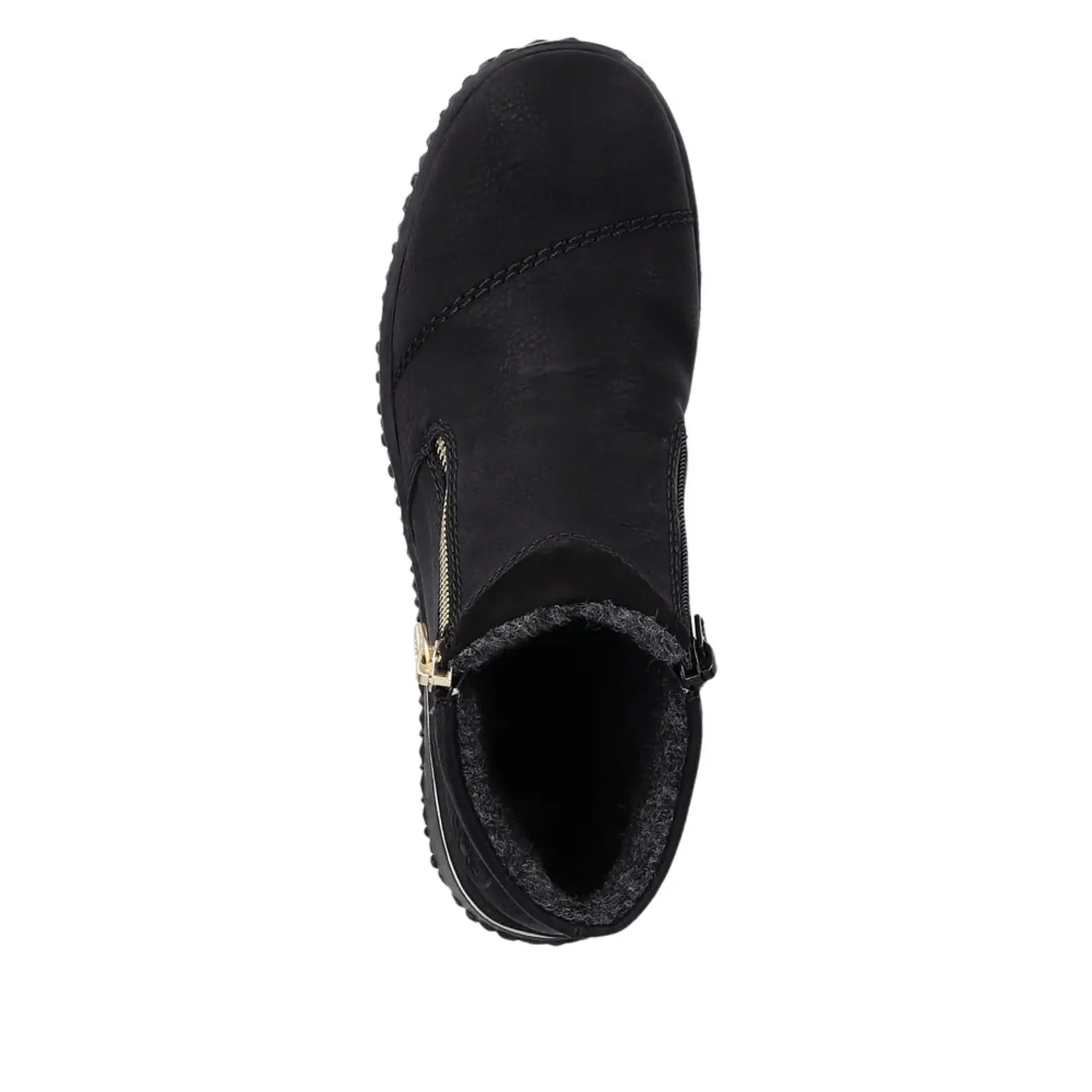 Rieker RIEKER Z4265-00 Cordula Bootie (Gold Zip)