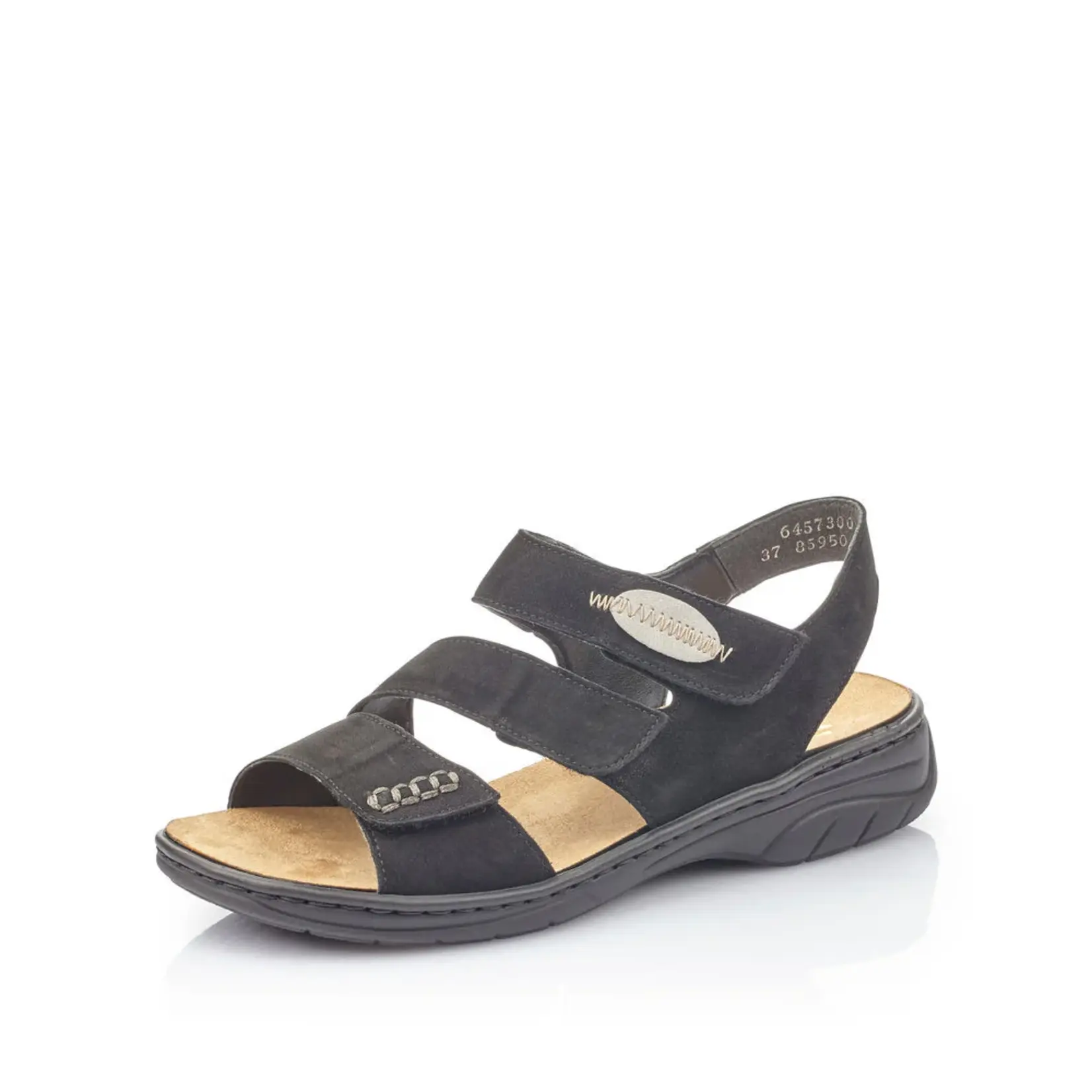 Rieker RIEKER 64573-00 Women's Velcro Back Strap Sandal