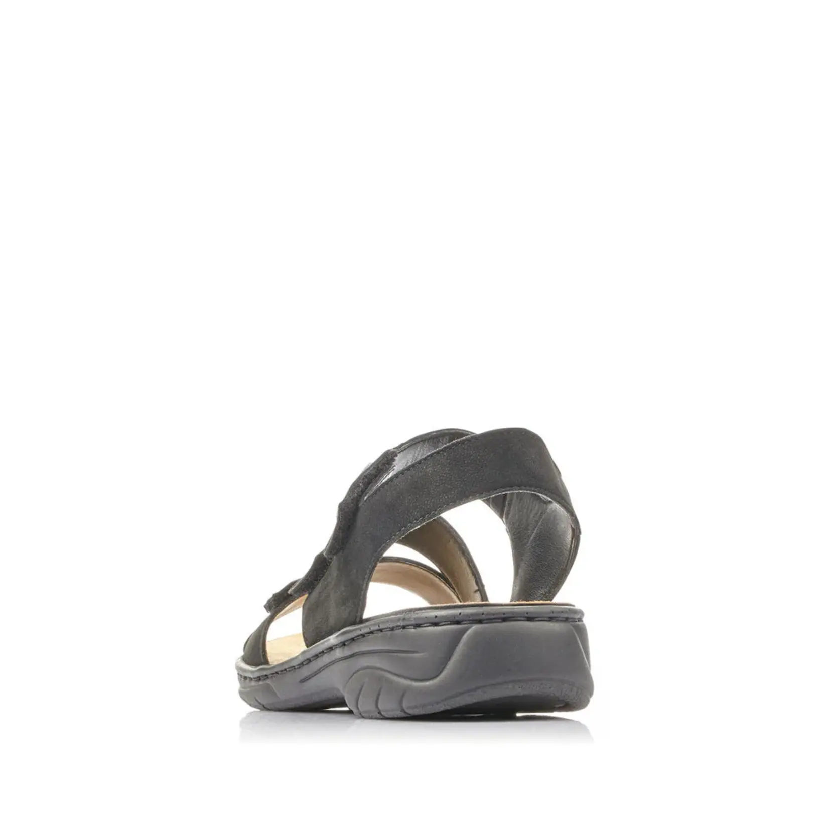 Rieker RIEKER 64573-00 Women's Velcro Back Strap Sandal
