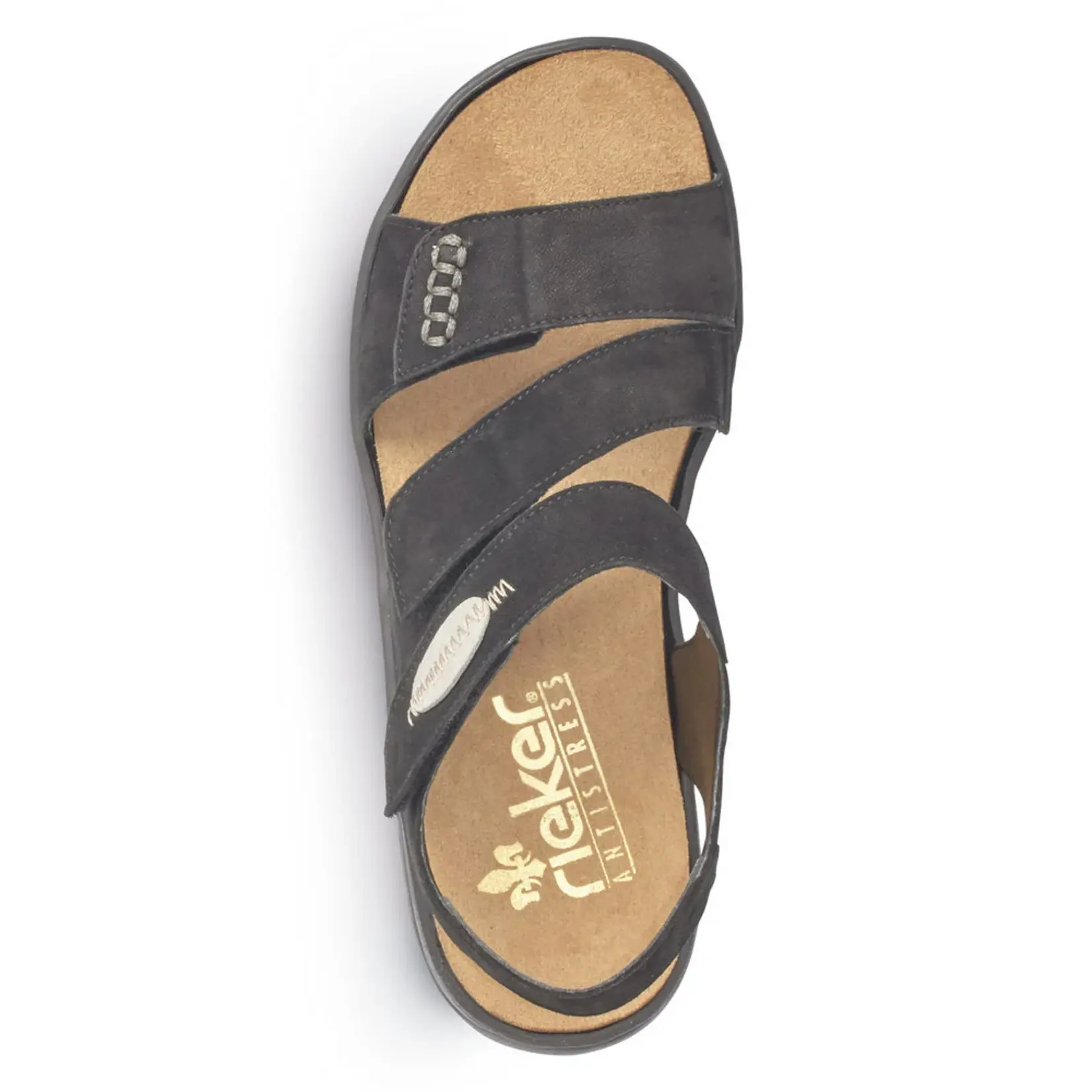 Rieker RIEKER 64573-00 Women's Velcro Back Strap Sandal