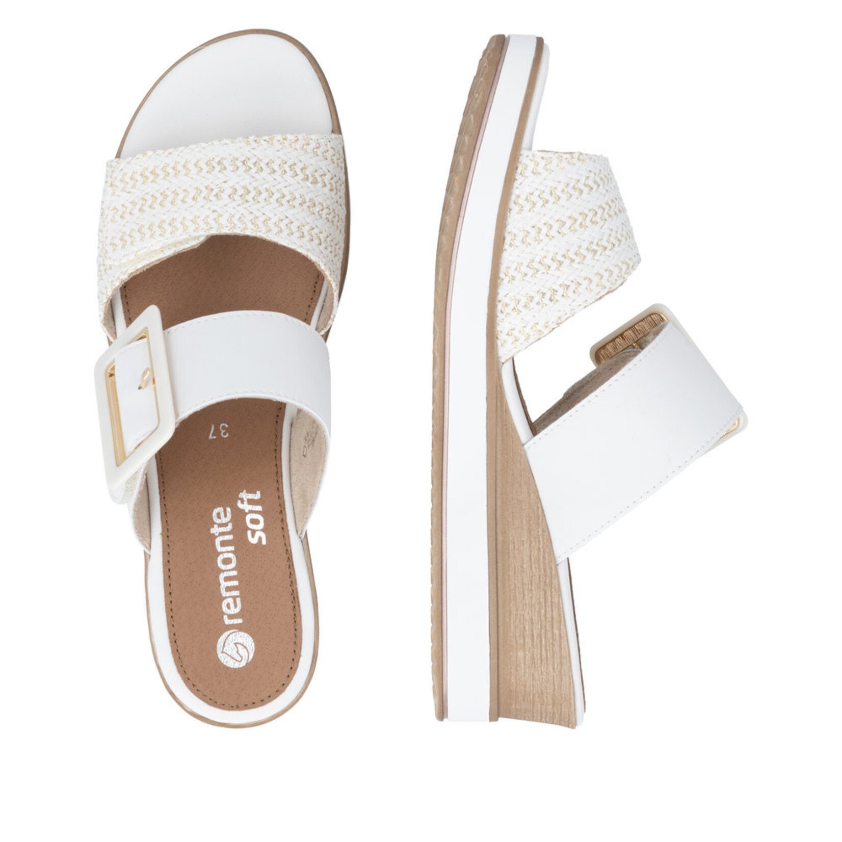 Remonte REMONTE D6463-80  Women's Wedge Slide (Big Buckle)