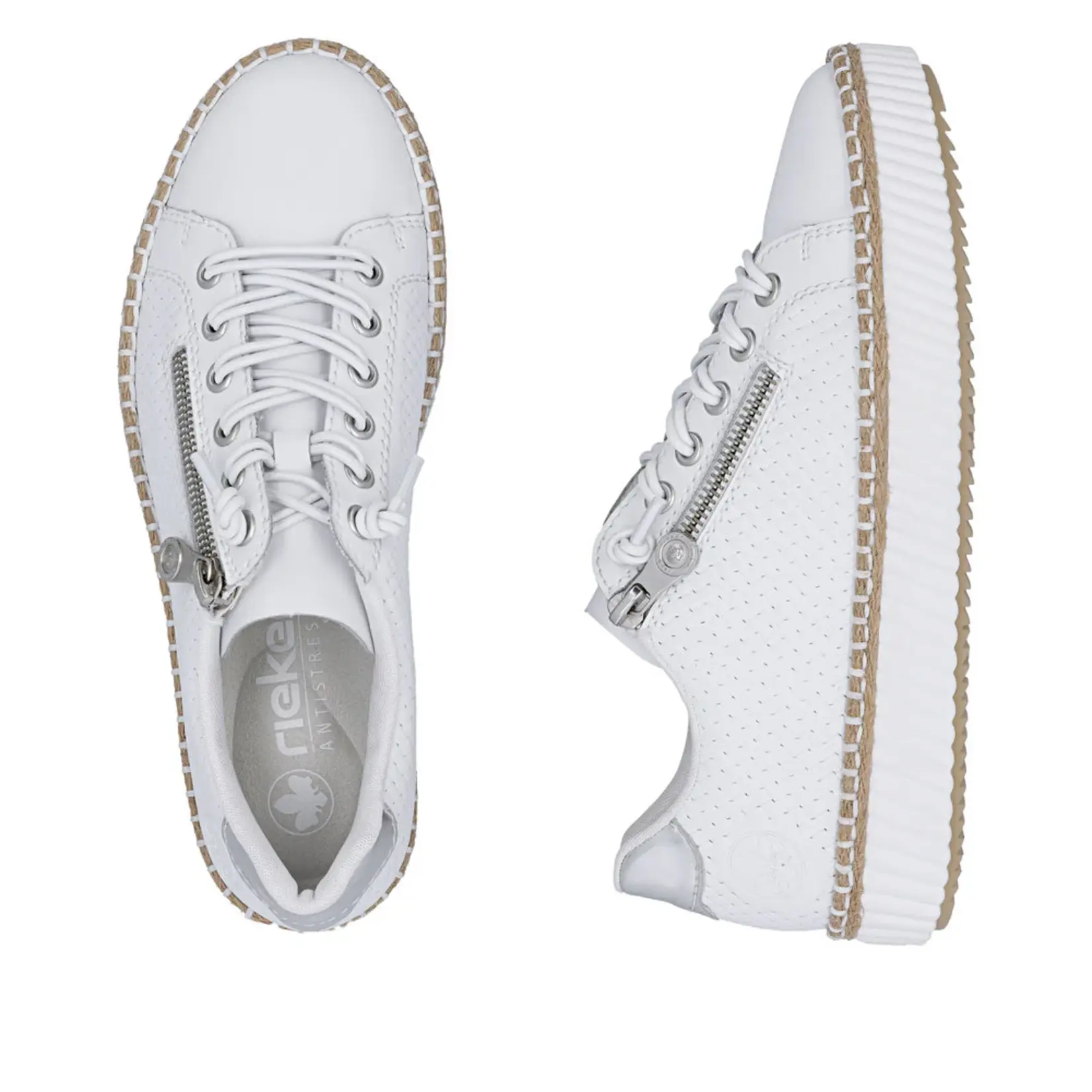 Rieker RIEKER M2940-81 Women's Casual Sneaker (Side Zip)