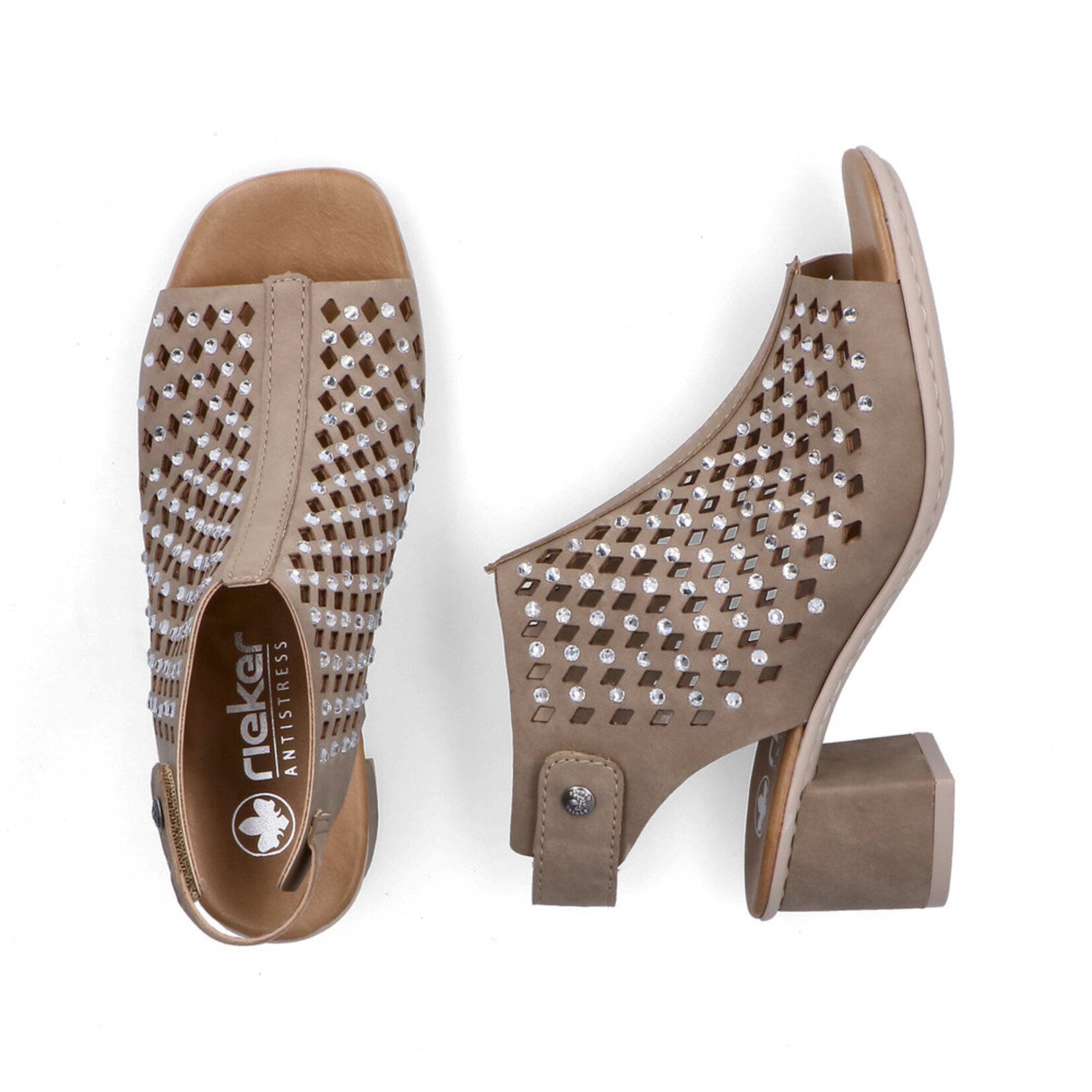 RIEKER 64777-64 Wrapped Sandal Heel