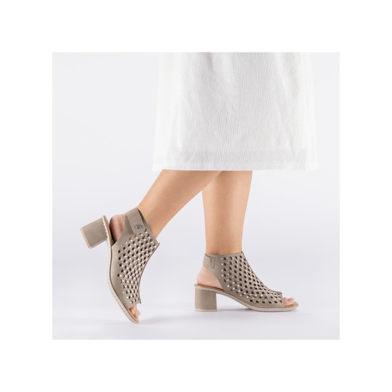 RIEKER 64777-64 Wrapped Sandal Heel