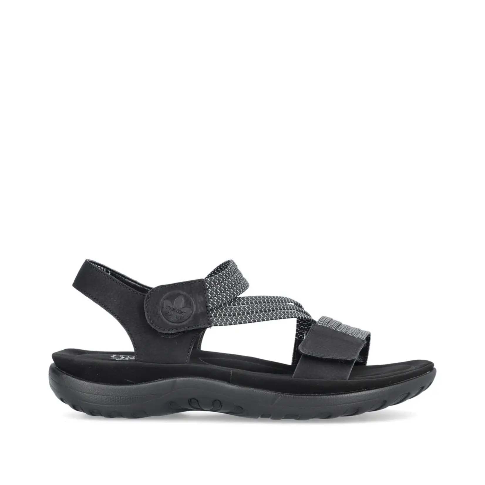 Rieker RIEKER 64870-00 Women's Velcro Sandal (Thin Bands)