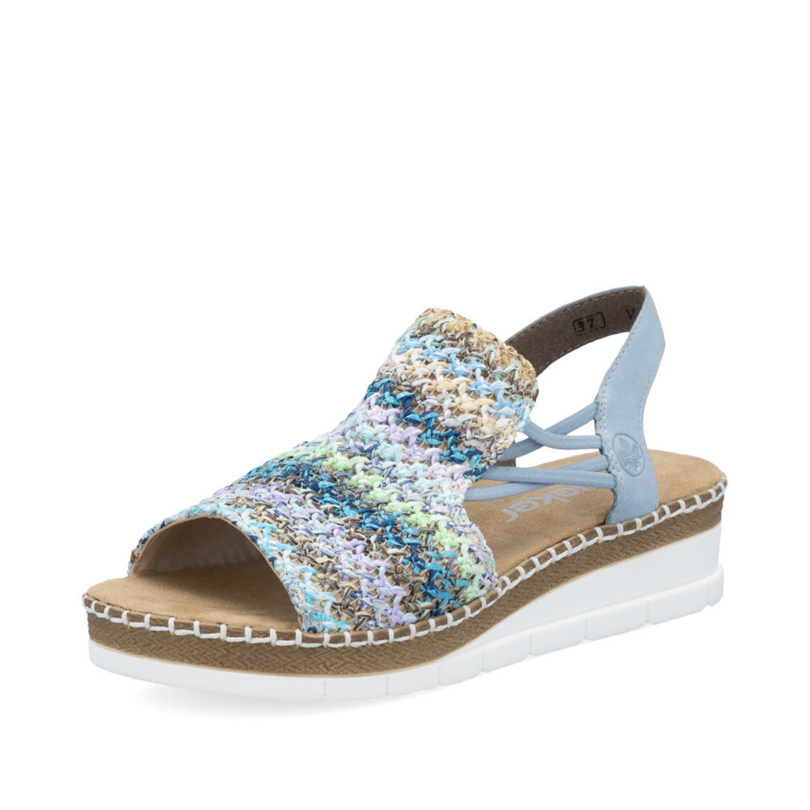 Rieker RIEKER V1241-91 Women's Wrapped Sandal (Woven)
