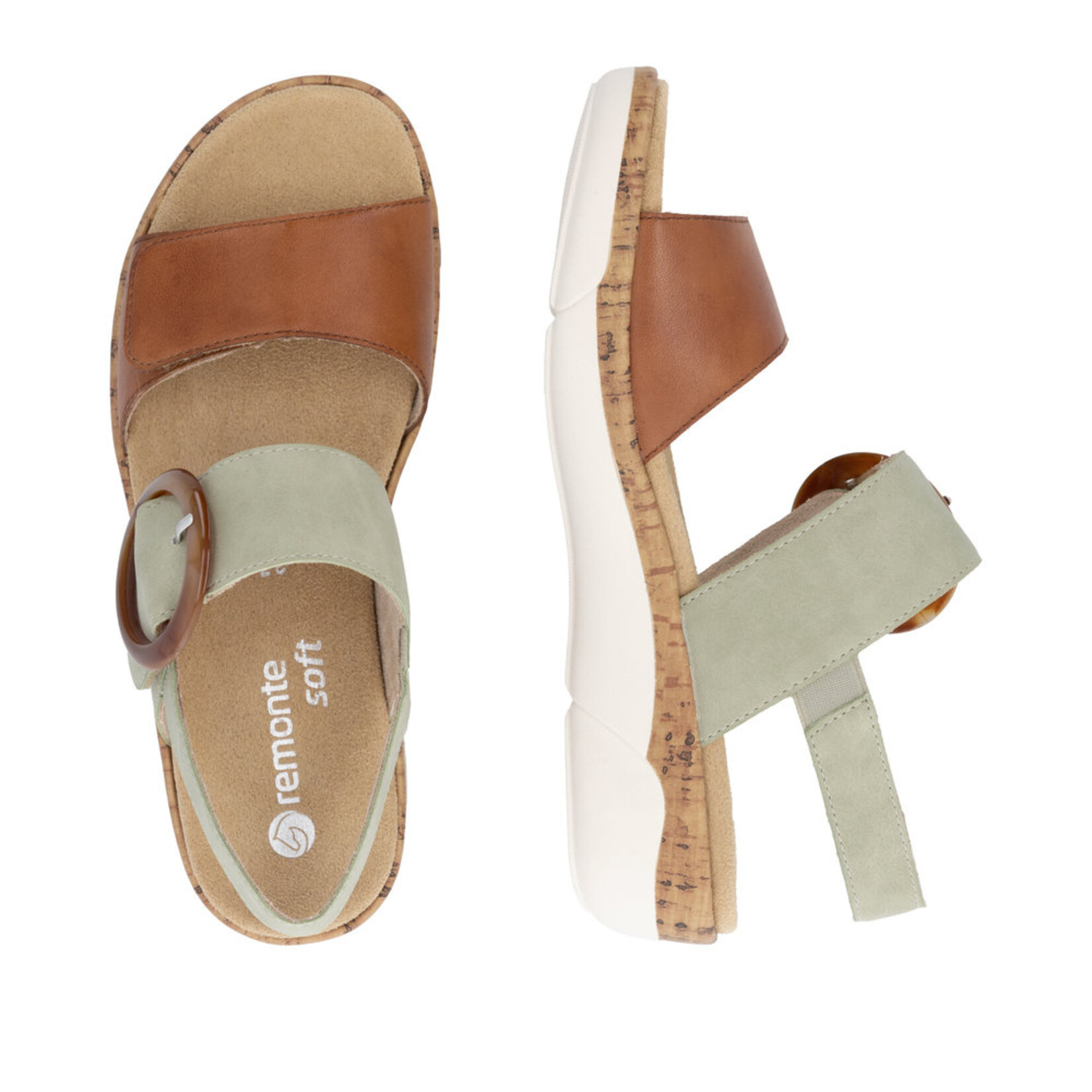 Remonte REMONTE R6853-24 Women's Velcro Sandal (Big Buckle)