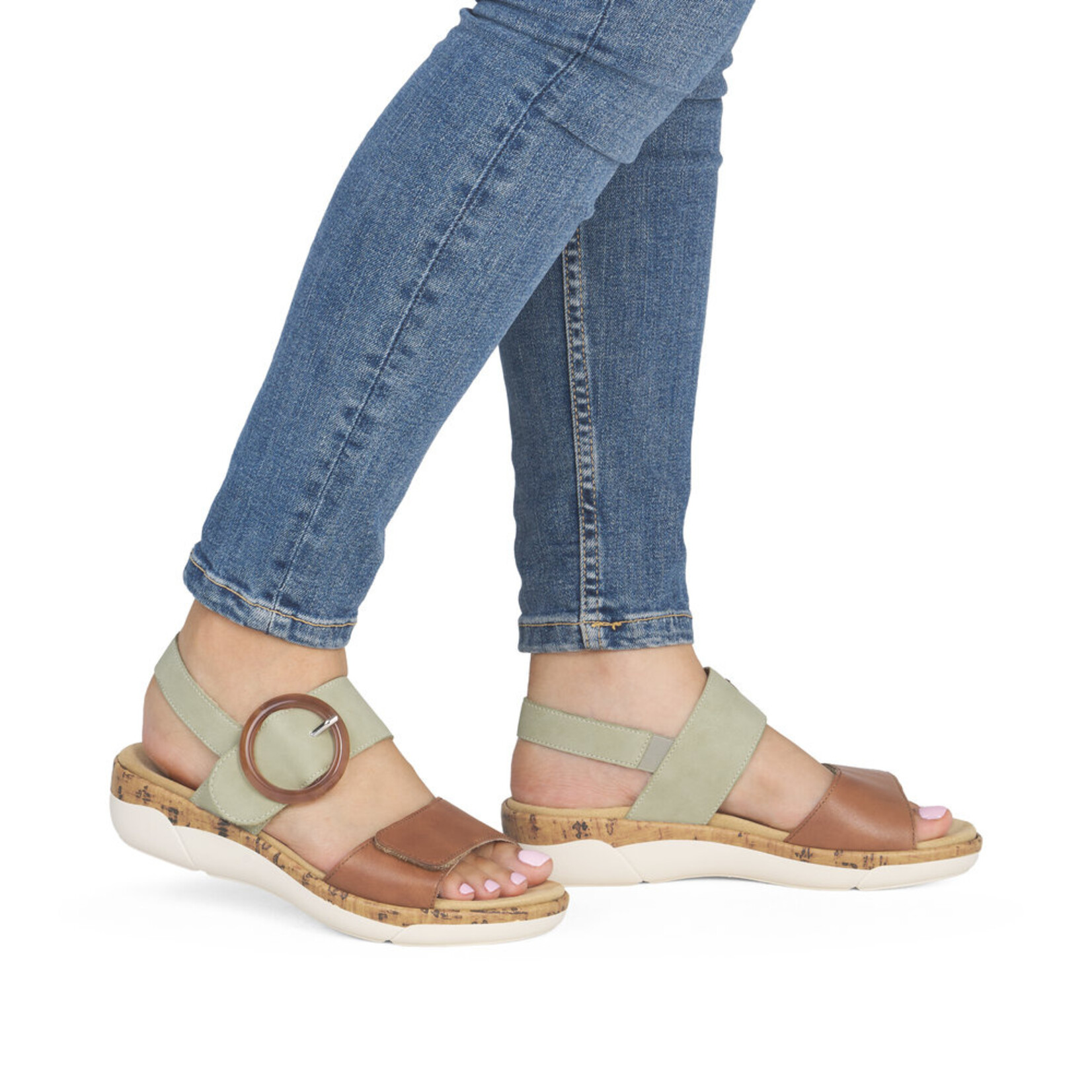 Remonte REMONTE R6853-24 Women's Velcro Sandal (Big Buckle)