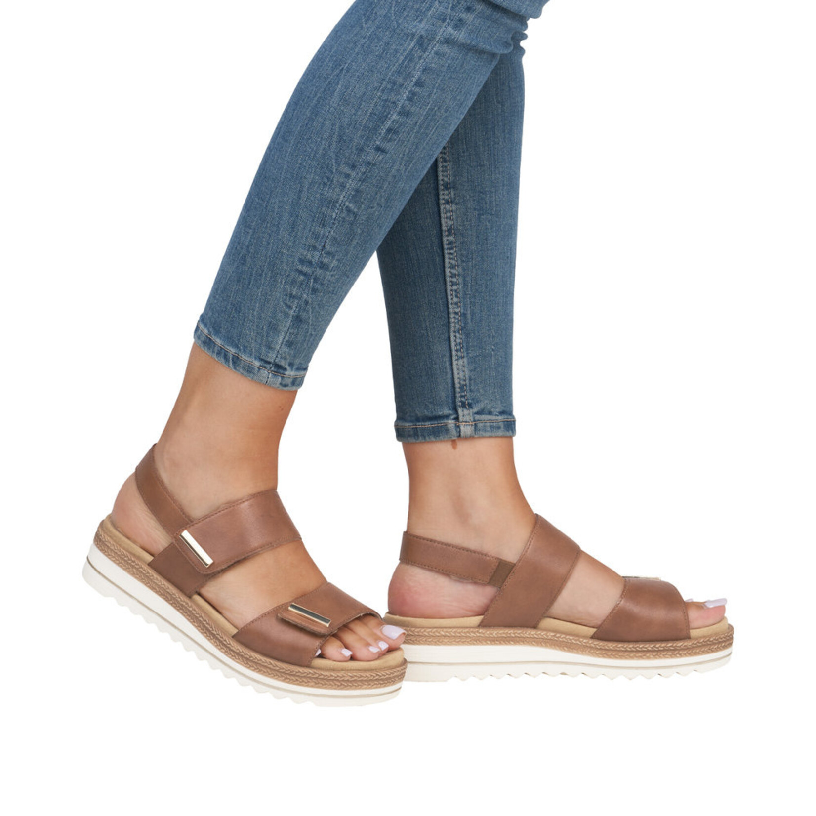Remonte REMONTE D0Q59-24 Women's Chunk Sole Sandal (Big Buckle)