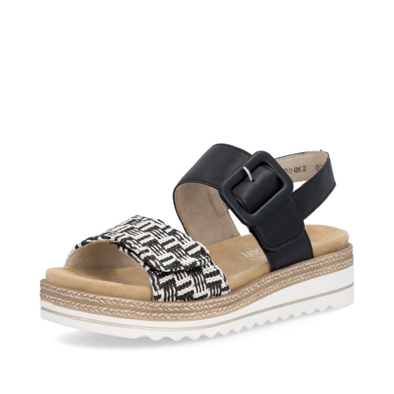 Remonte REMONTE D0Q62-03 Women's Chunk Sole Sandal (Big Buckle)