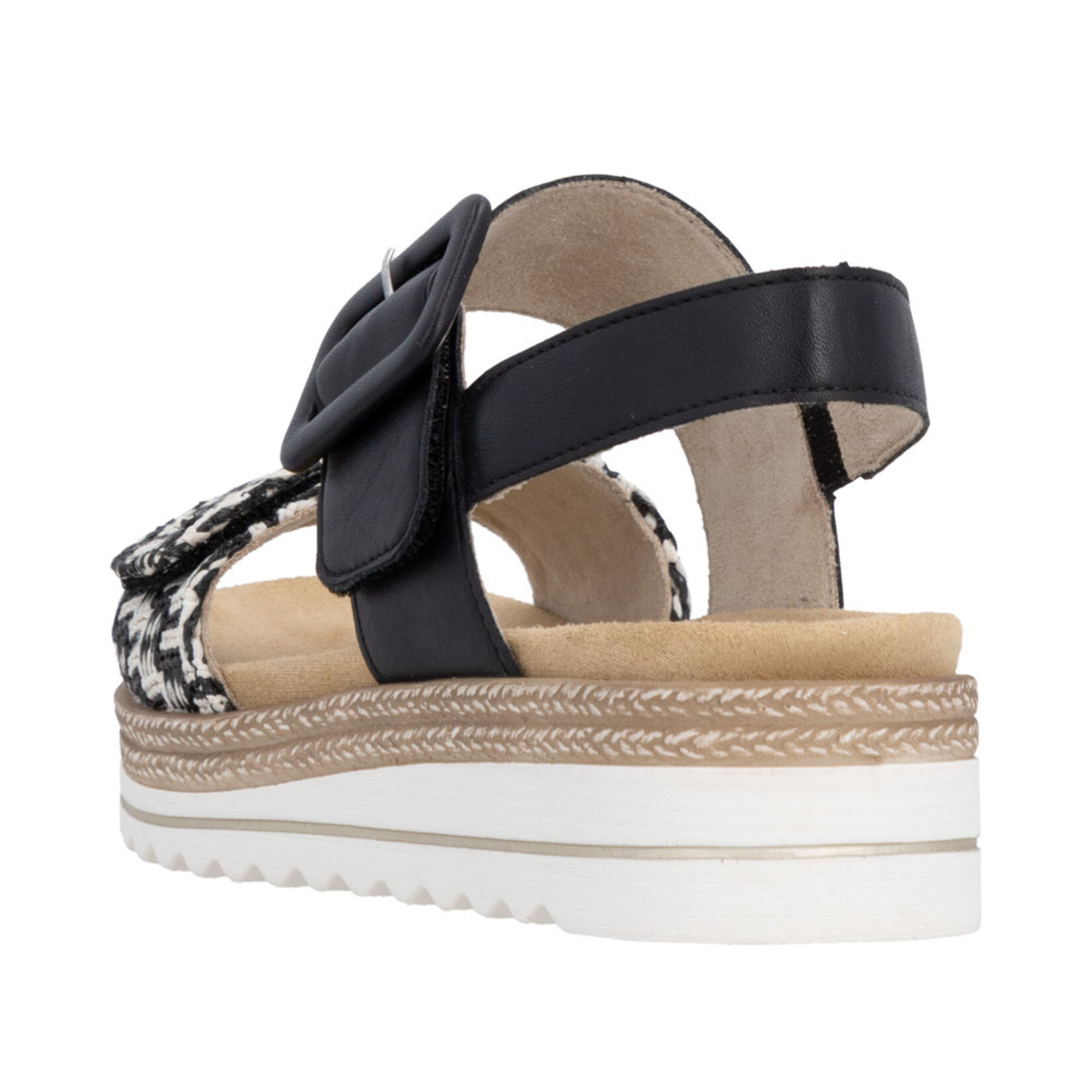 Remonte REMONTE D0Q62-03 Women's Chunk Sole Sandal (Big Buckle)