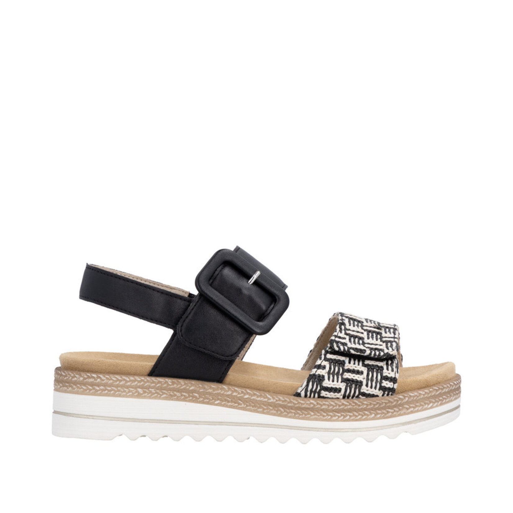 Remonte REMONTE D0Q62-03 Women's Chunk Sole Sandal (Big Buckle)