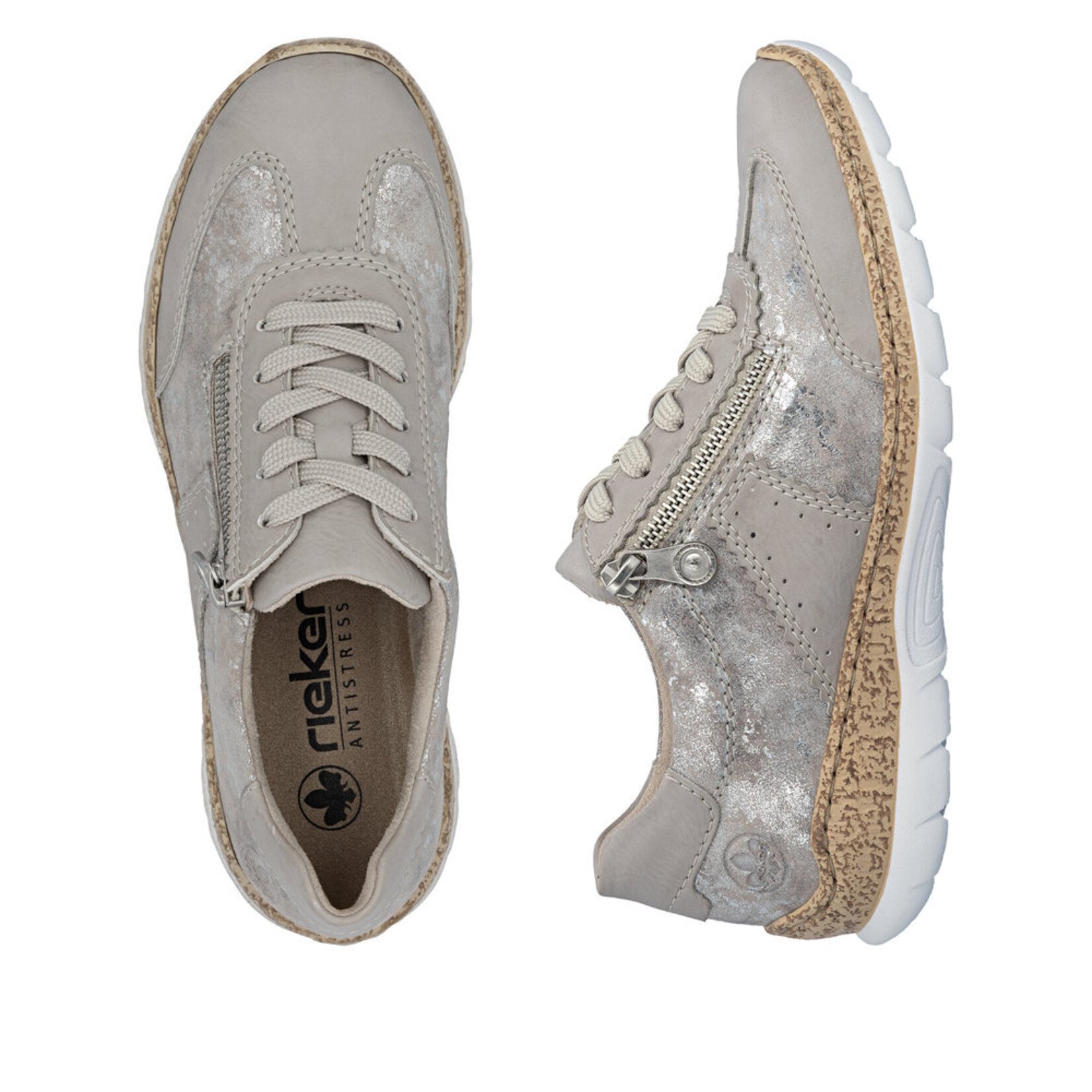 Rieker RIEKER N4221-90 Women's Sporty Slip On (Side Zip)