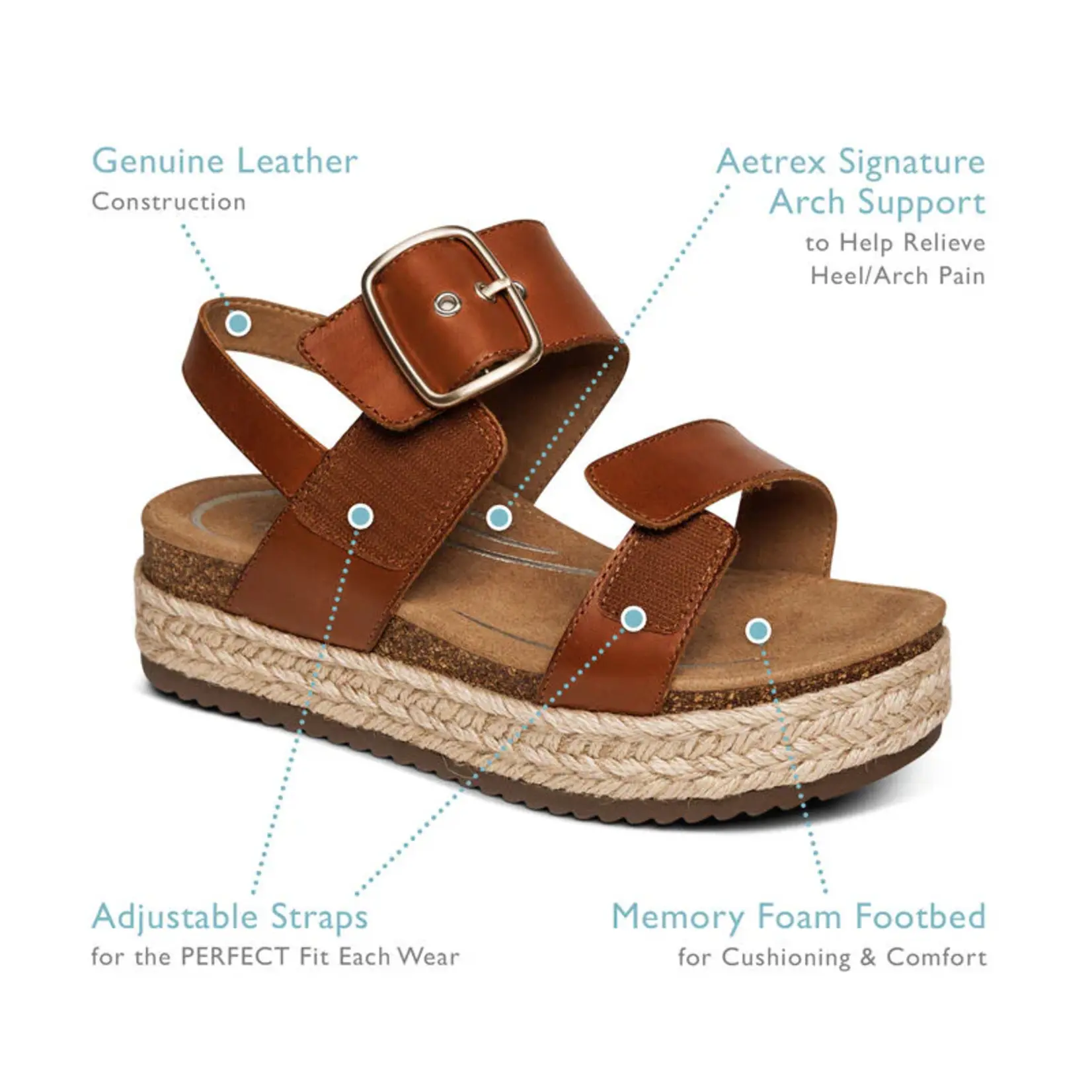 Aetrex AETREX Women's Vania Wedge Buckle