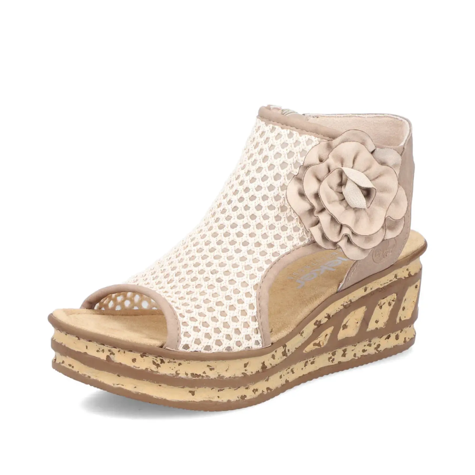Rieker RIEKER 68180-60 Women's Chunk Wedge (Flower)